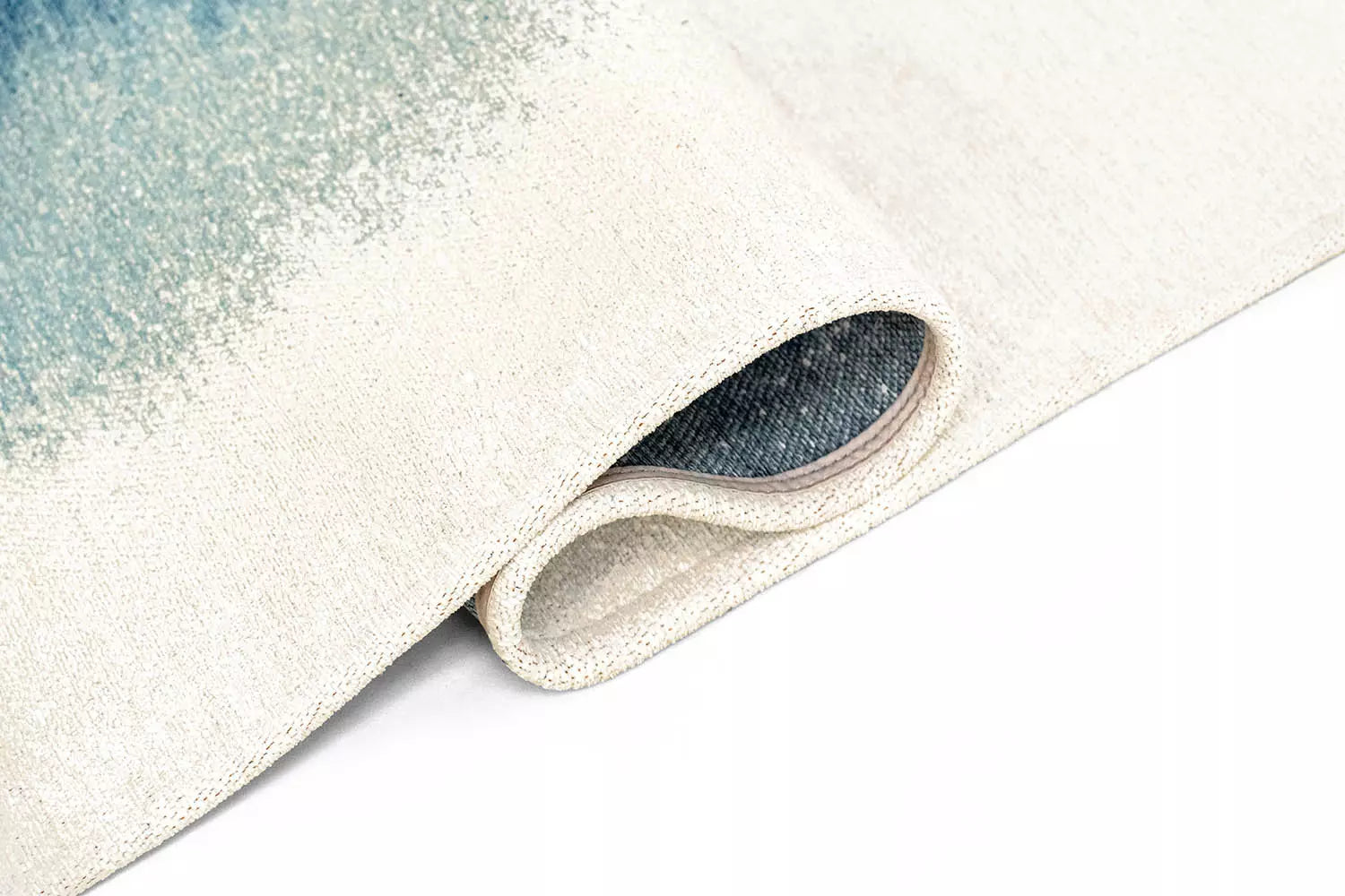 DROP rug white with blue