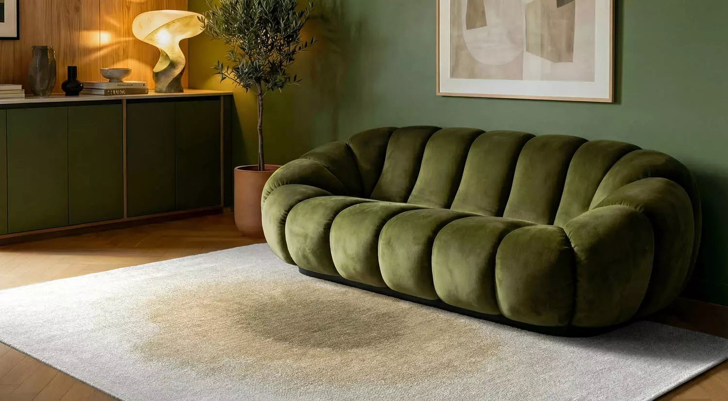 Teppich DROP weiß mit Creme