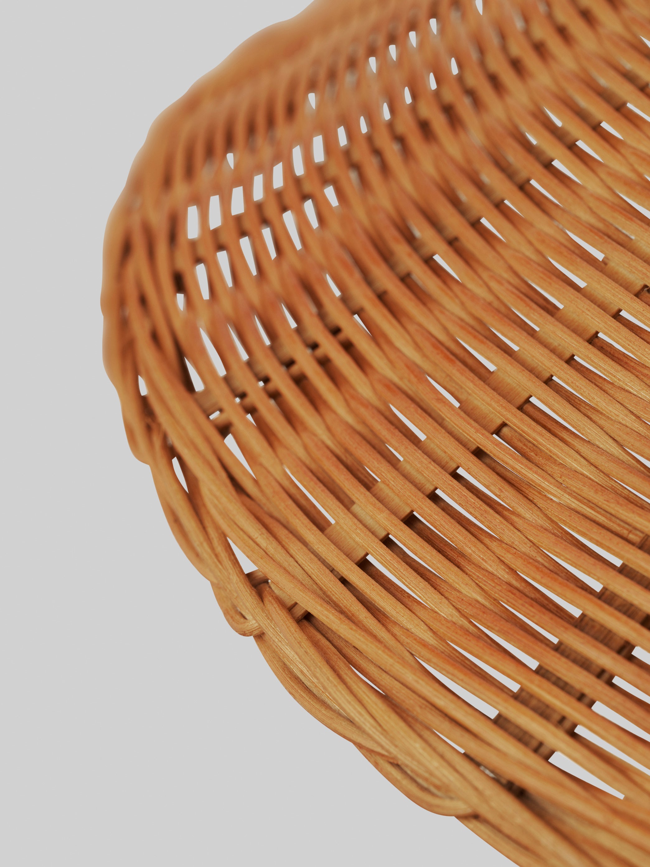 Floor lamp 9602 brass with wicker shade