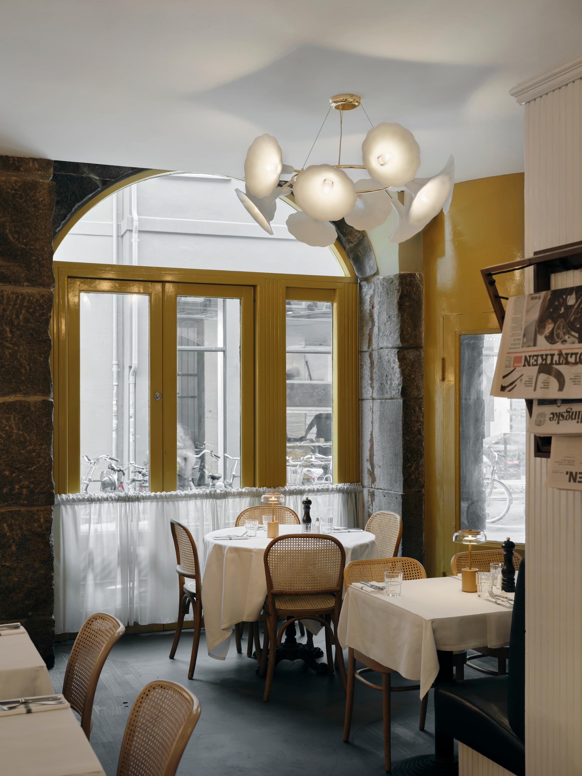 PETALII 10 Chandelier White Metal