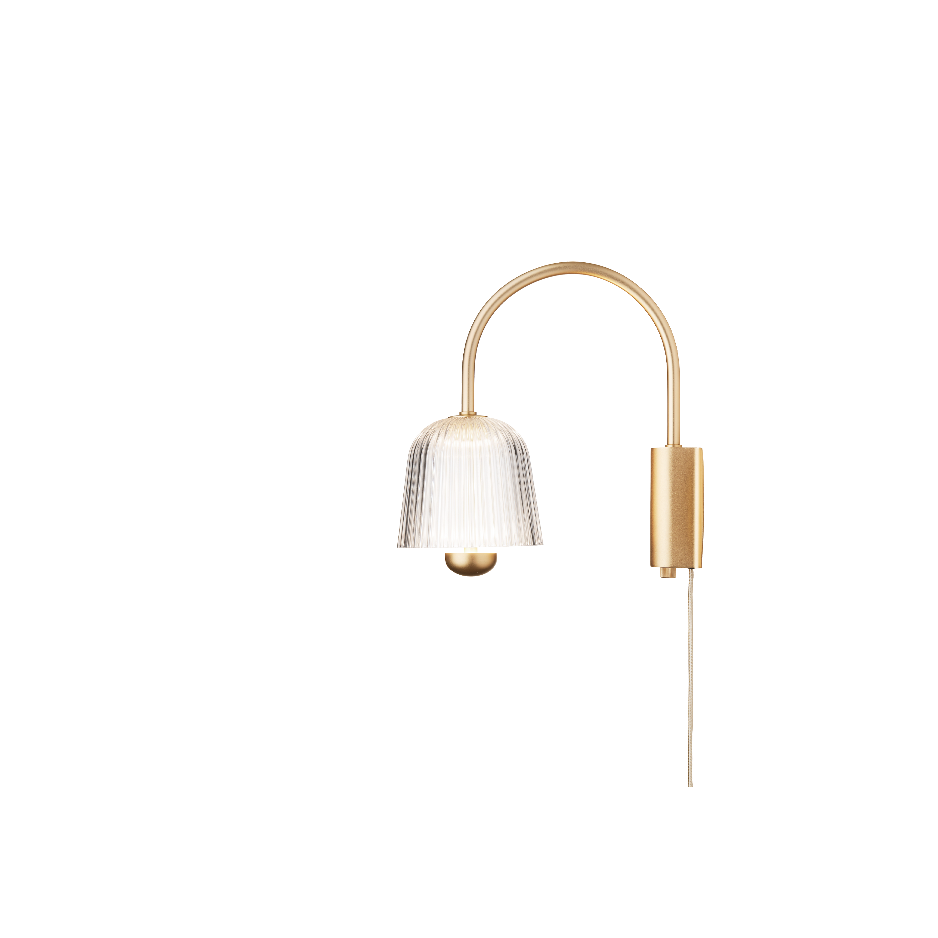 Wandleuchte ASTEEA gold mit transparentem Design
