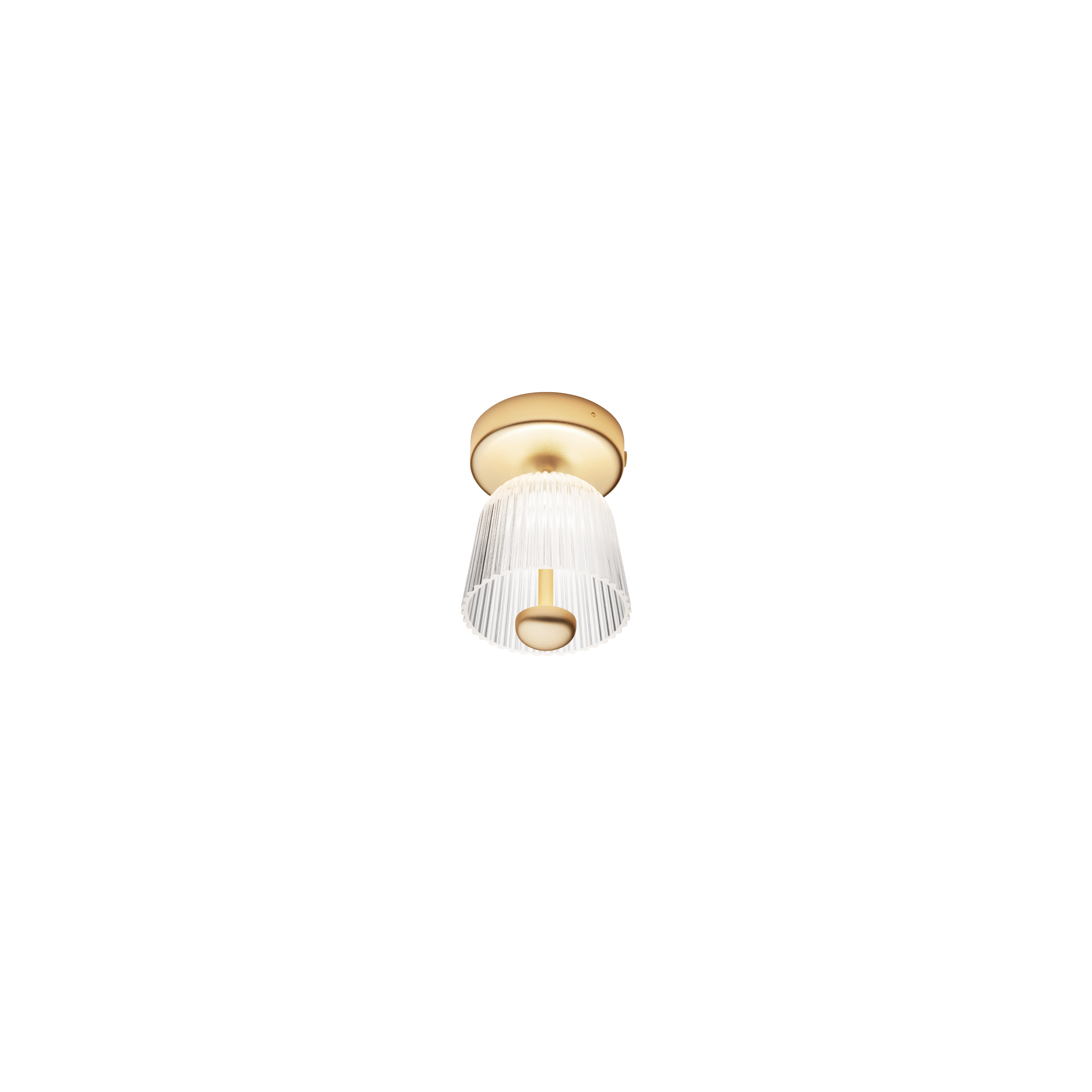 Deckenleuchte ASTEEA gold mit transparentem Design