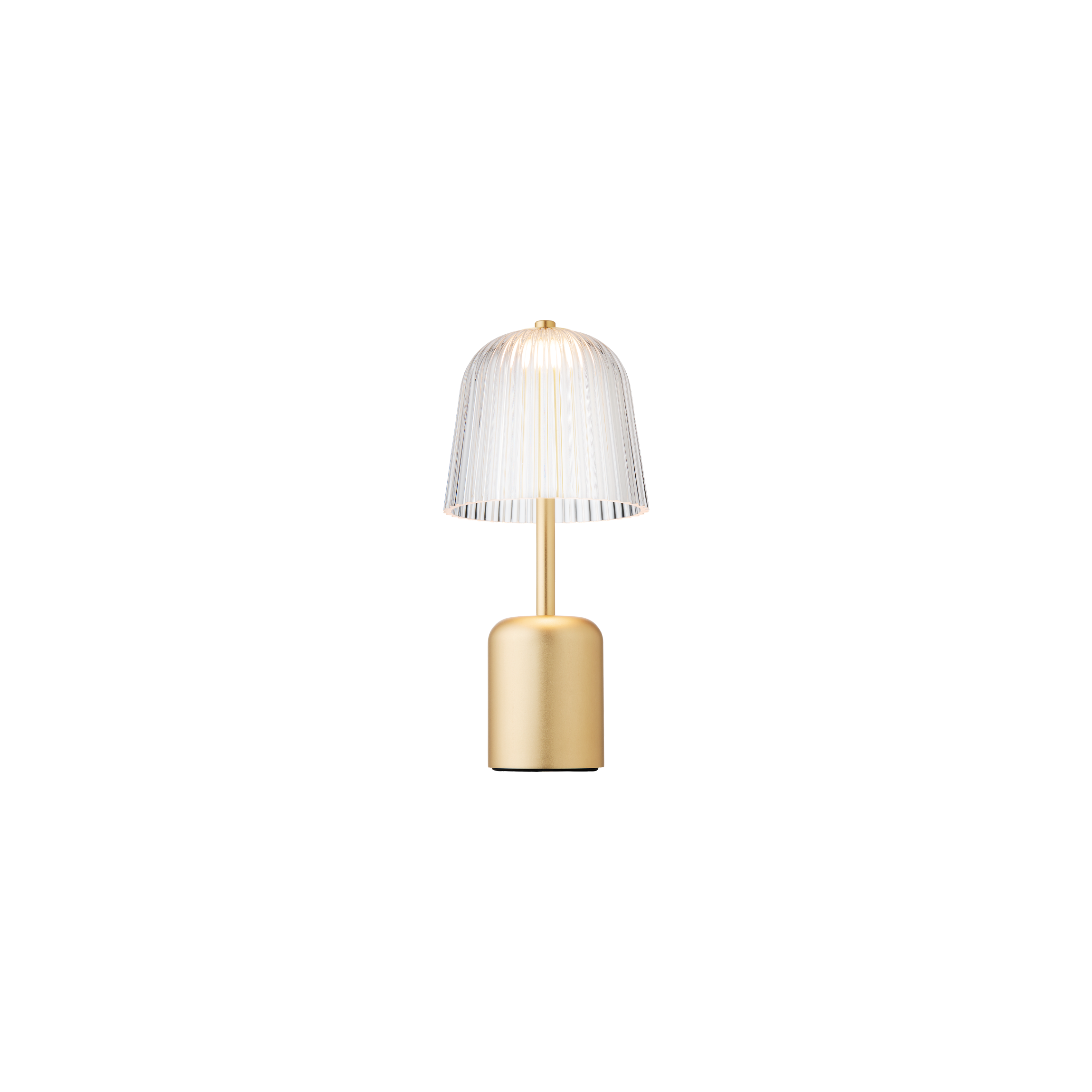 Tragbare Lampe ASTEEA gold mit transparentem Design