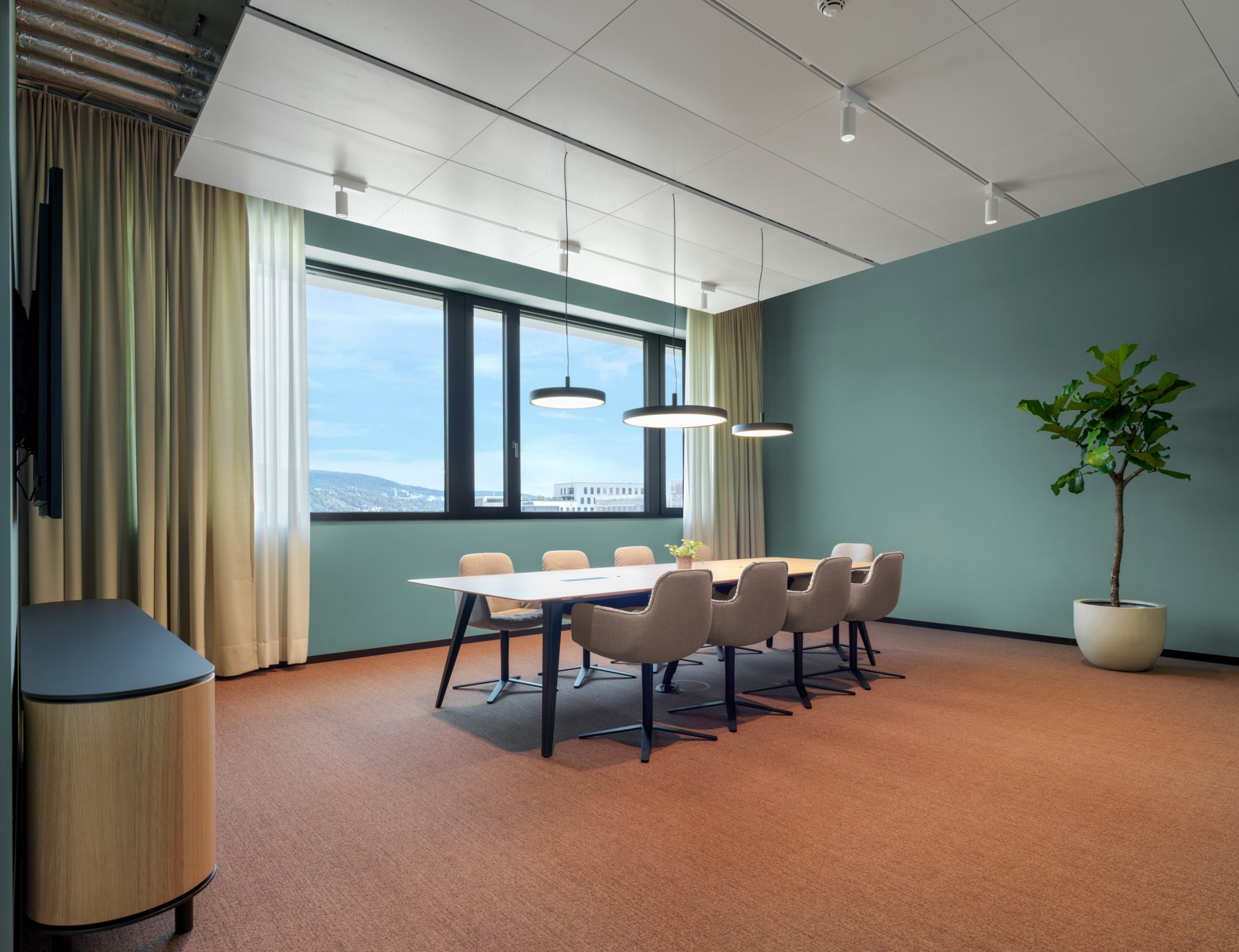 LP SLIM ROUND black pendant lamp