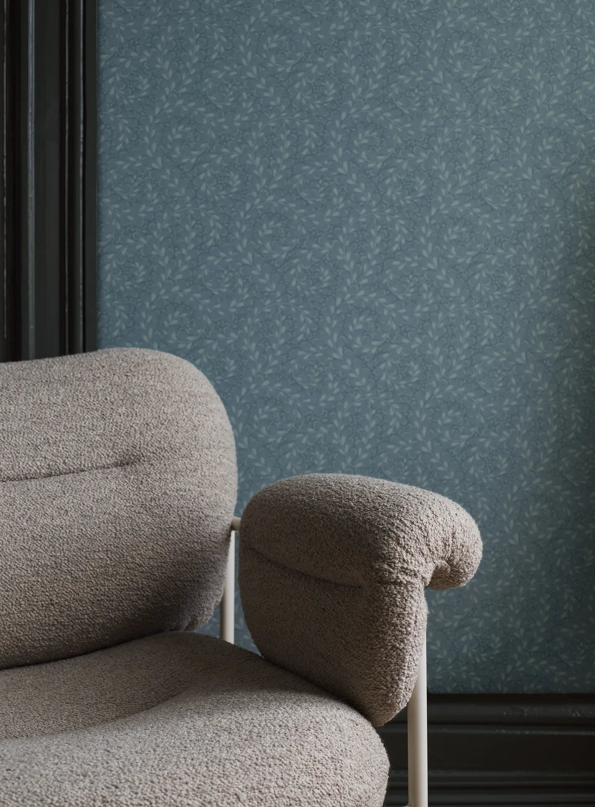 Tapete mit Pflanzenmotiv WILD FERNS blau
