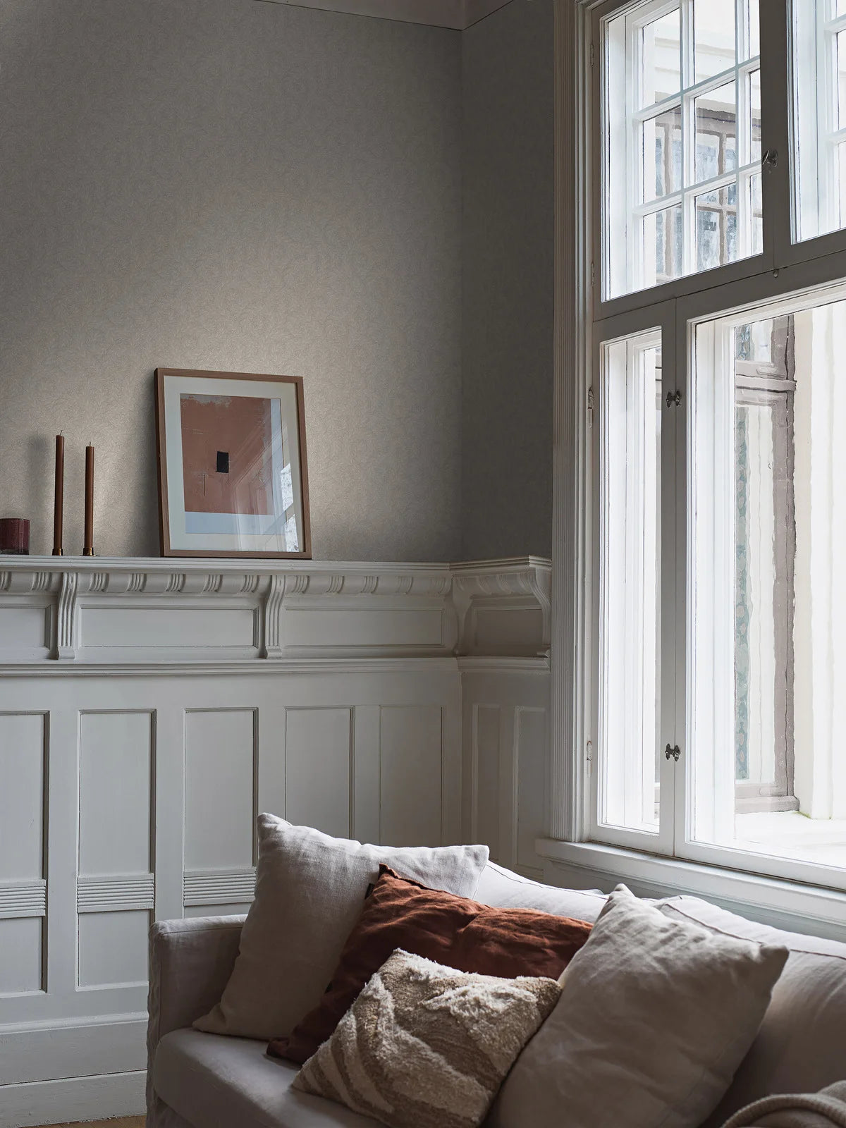 Tapete mit Pflanzenmotiv WILD FERNS beige