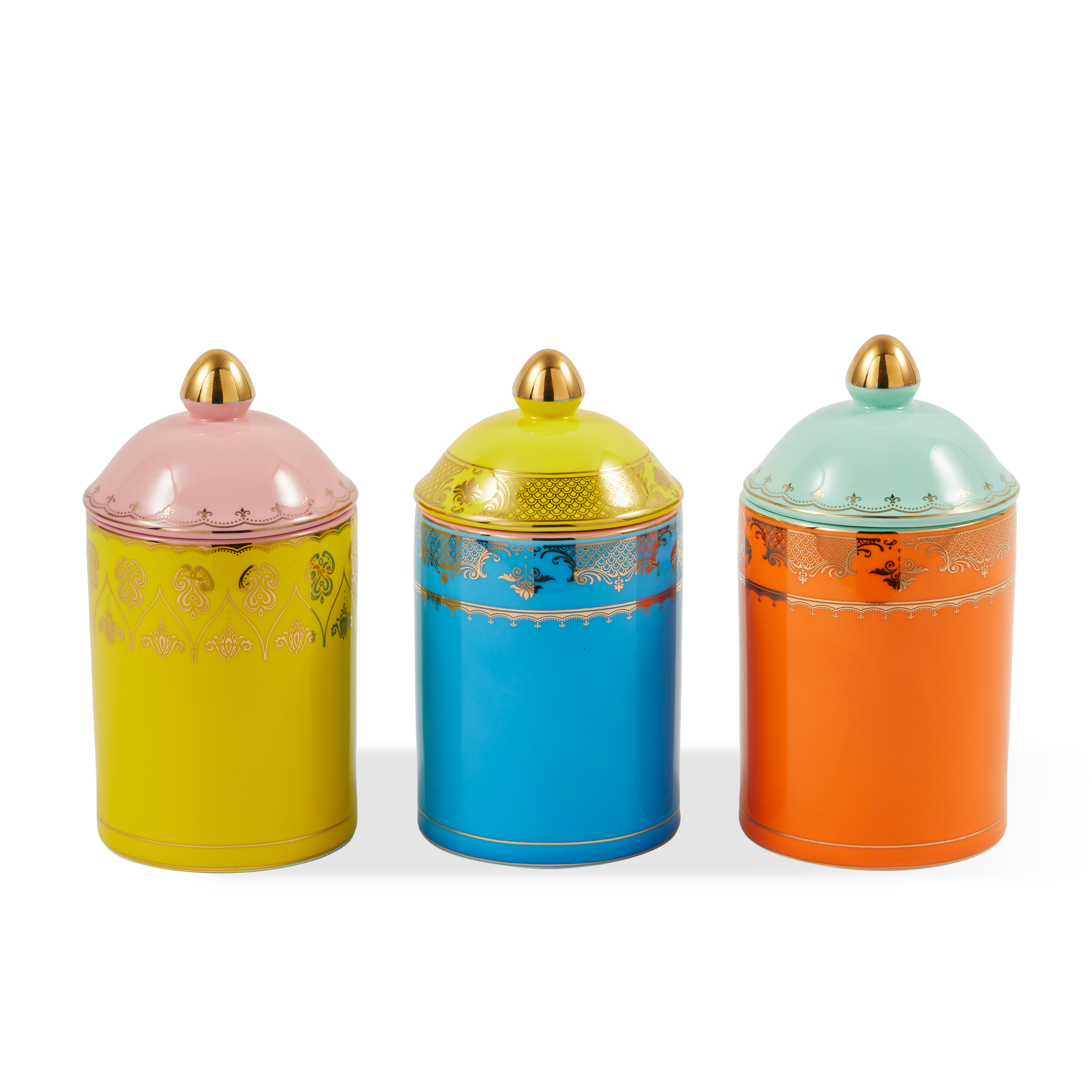 GRANDPA Porcelain Jar Orange with Mint