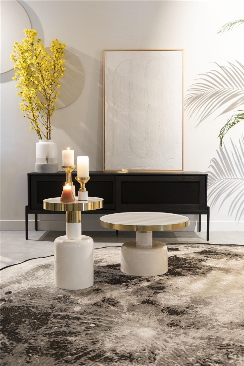GLAM white side table