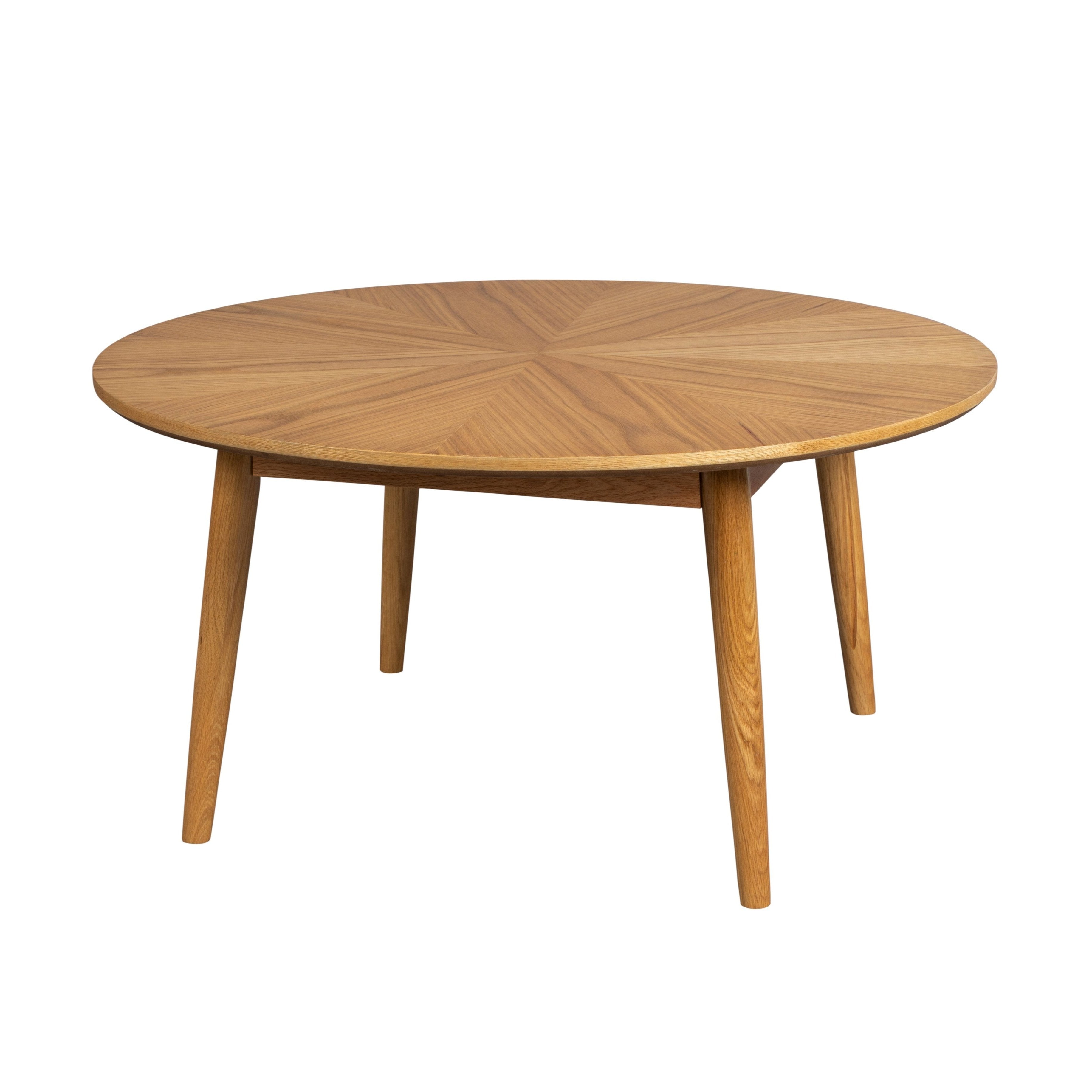 Round coffee table Fabio oak veneer