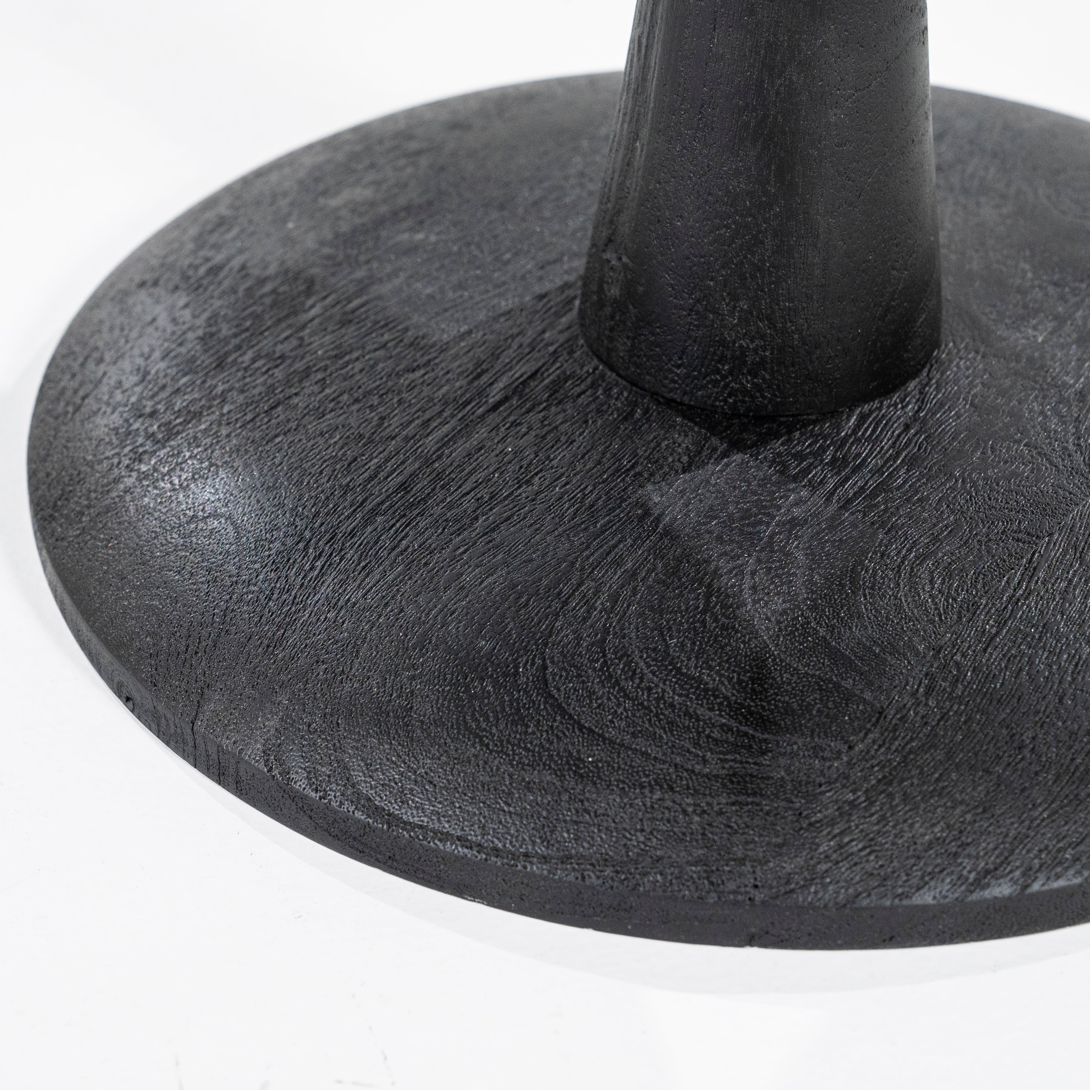 BOOGIE coffee table glass and black mango wood