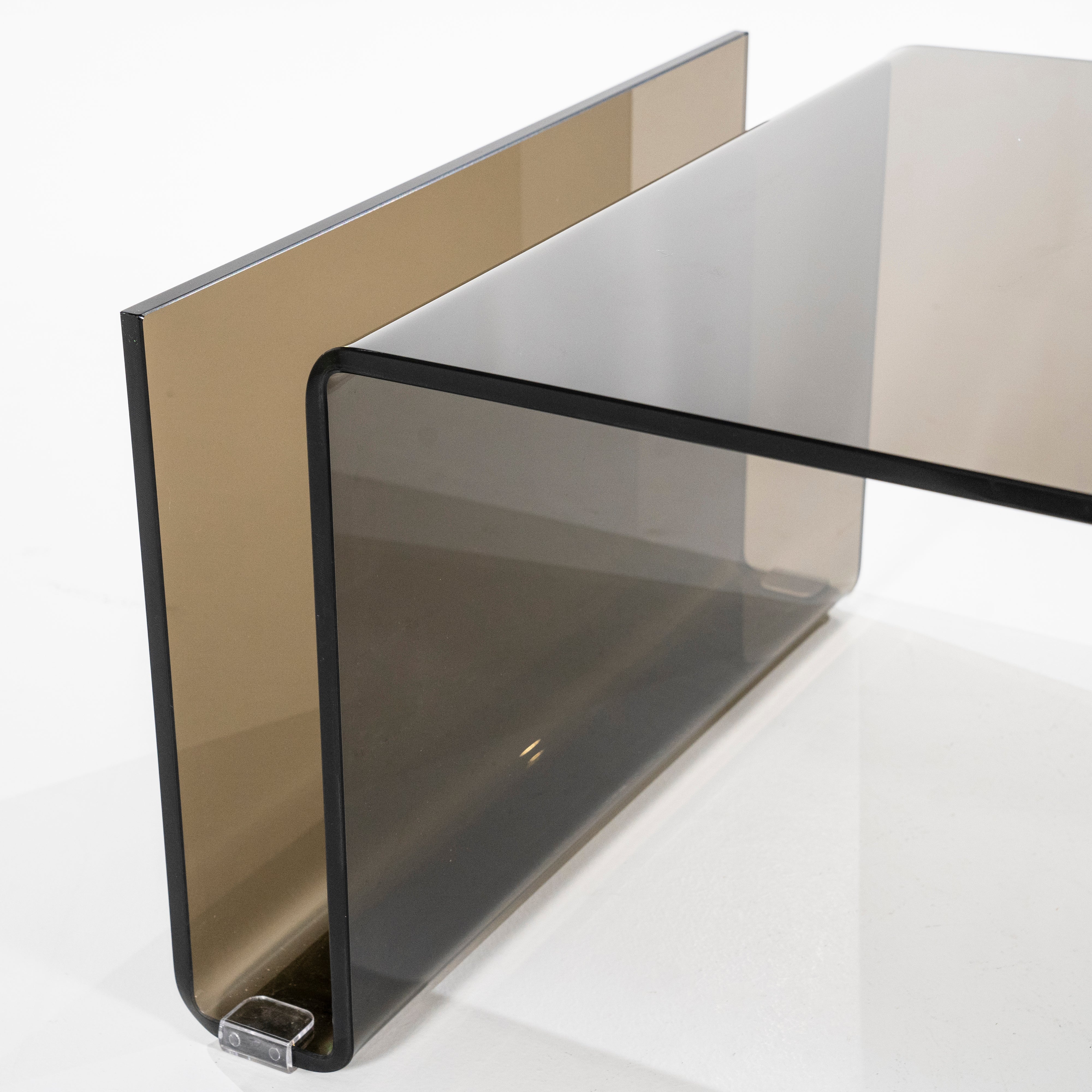 Couchtisch SHADOW braunes Glas