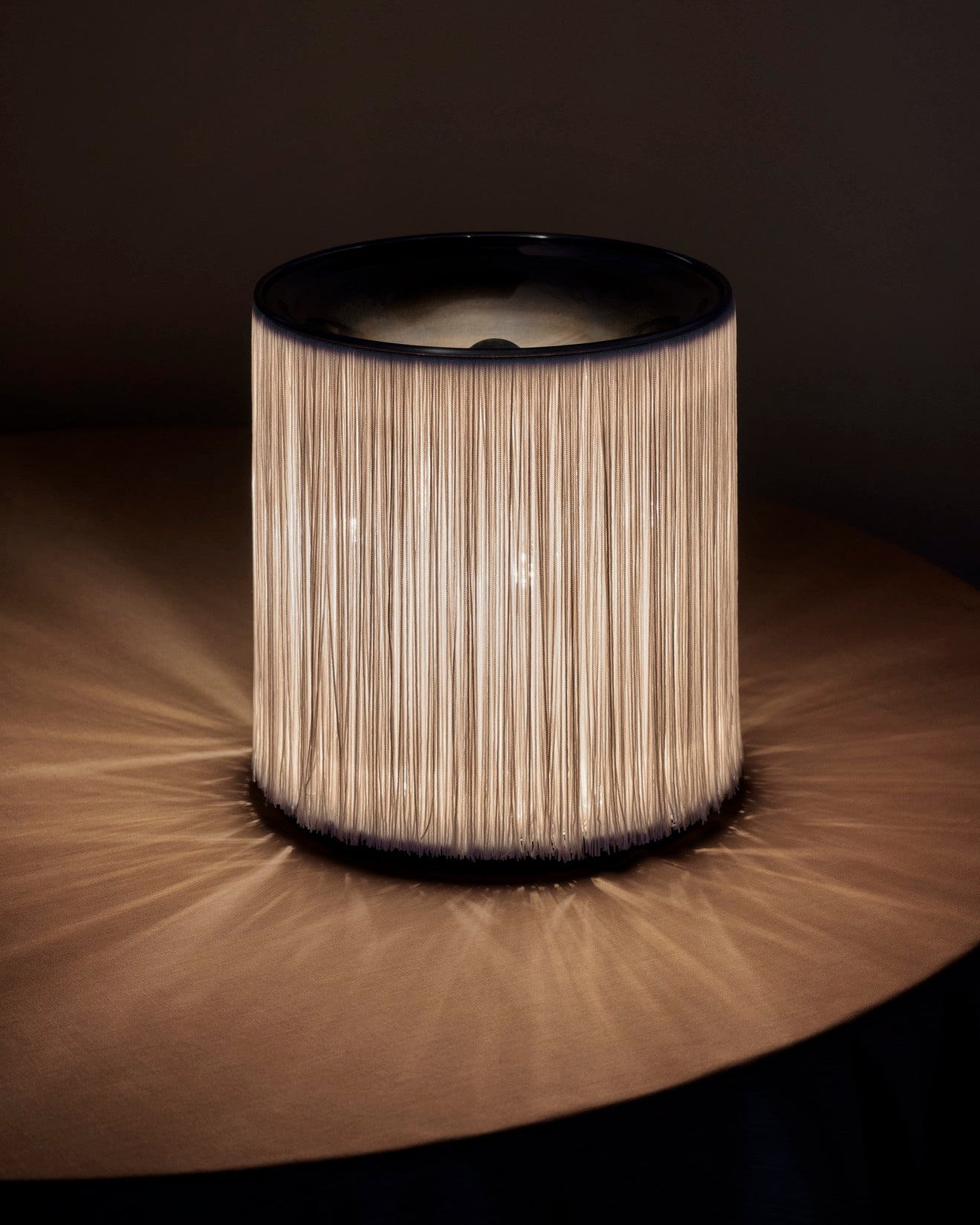 Table lamp MODEL 597 polished aluminum