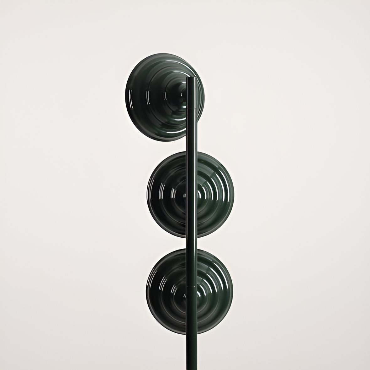Floor lamp with regulation of shades green wave