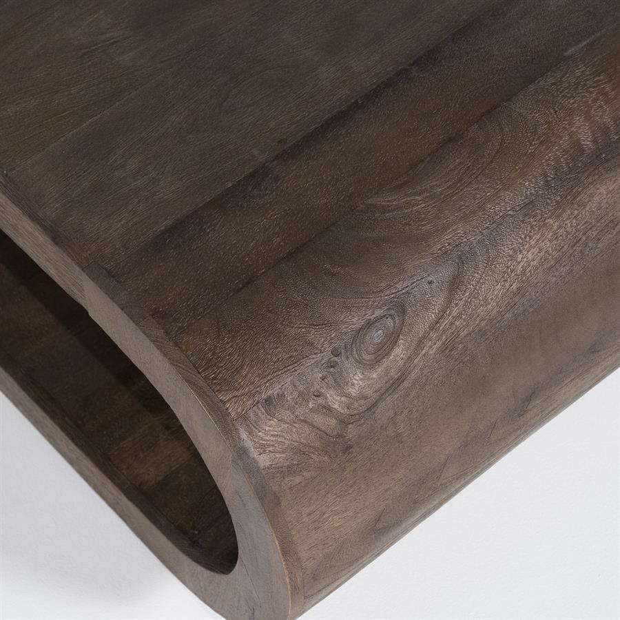 Couchtisch ELORA dunkelbraunes Mangoholz