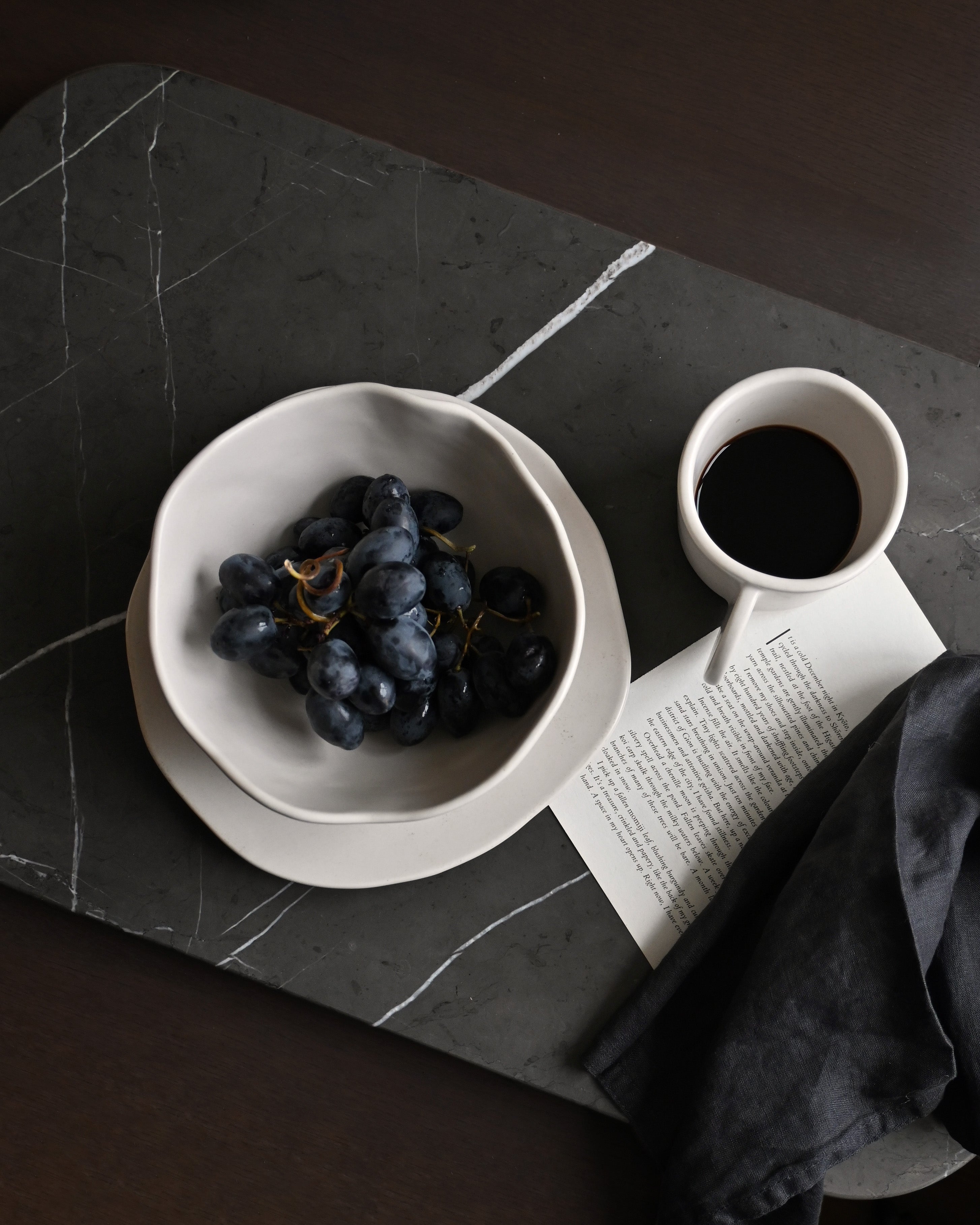 NATIVE Set of Bowls White Stoneware