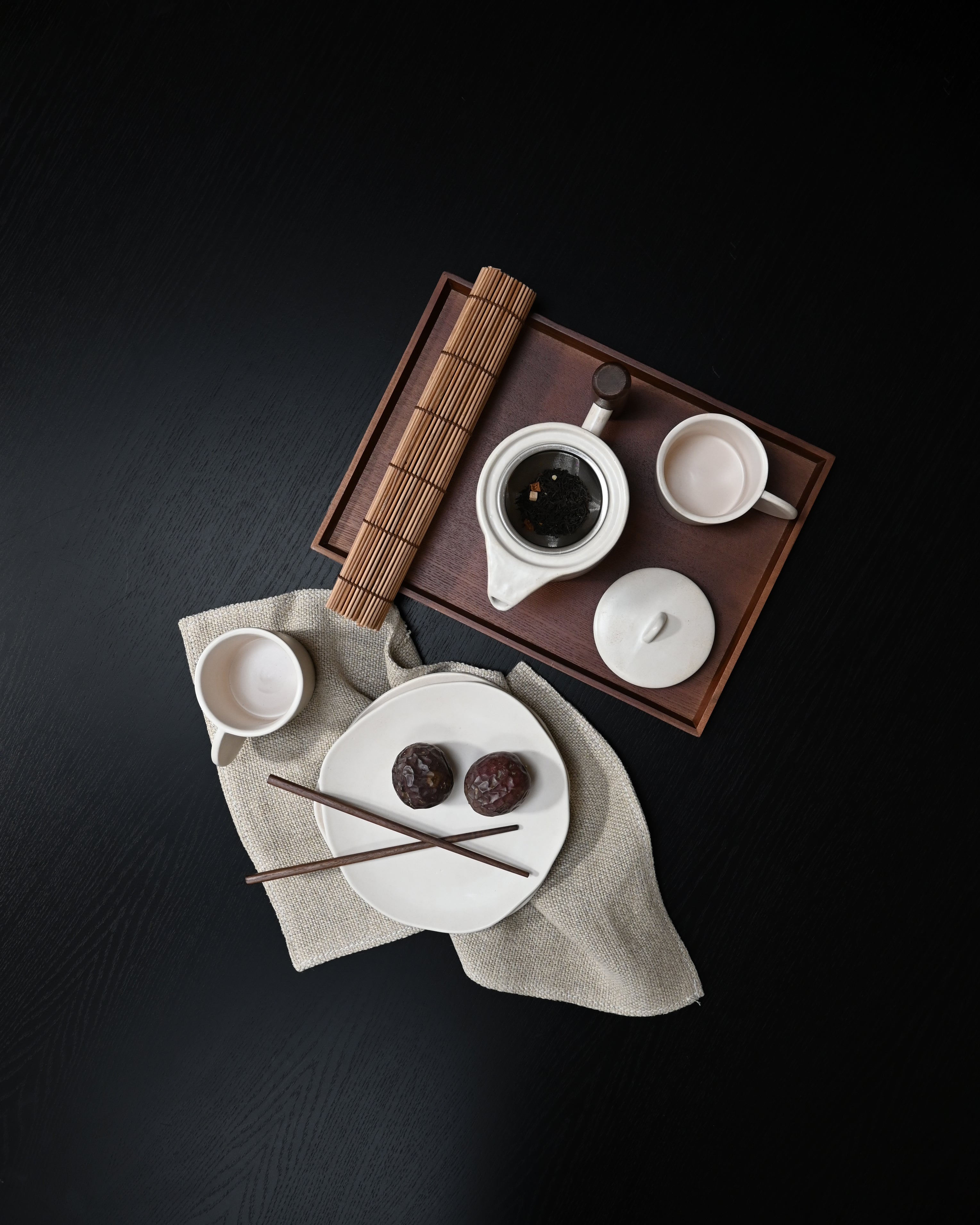 Set von Tassen NATIVE weiße Steinzeug