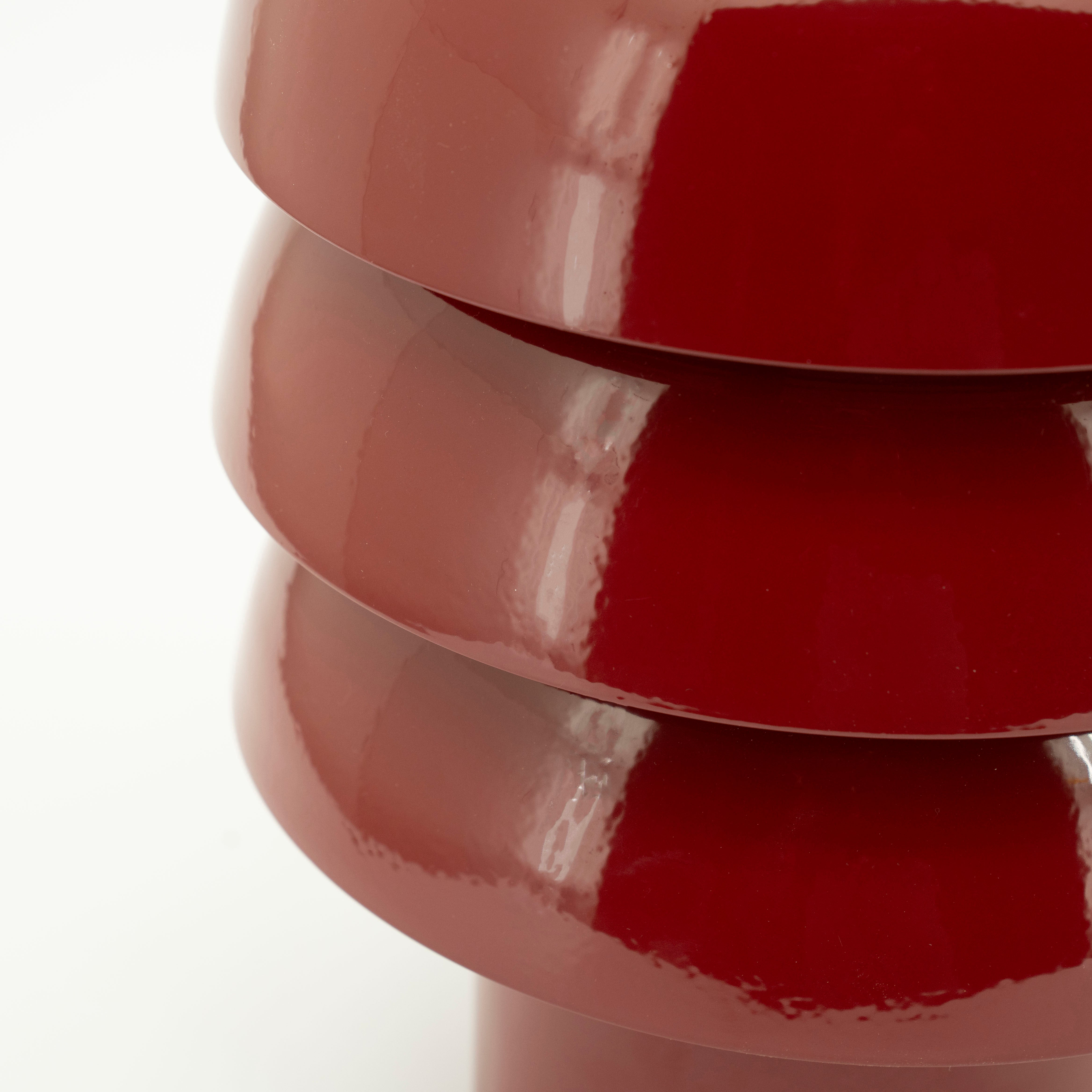 Tischlampe CURO burgunderrot