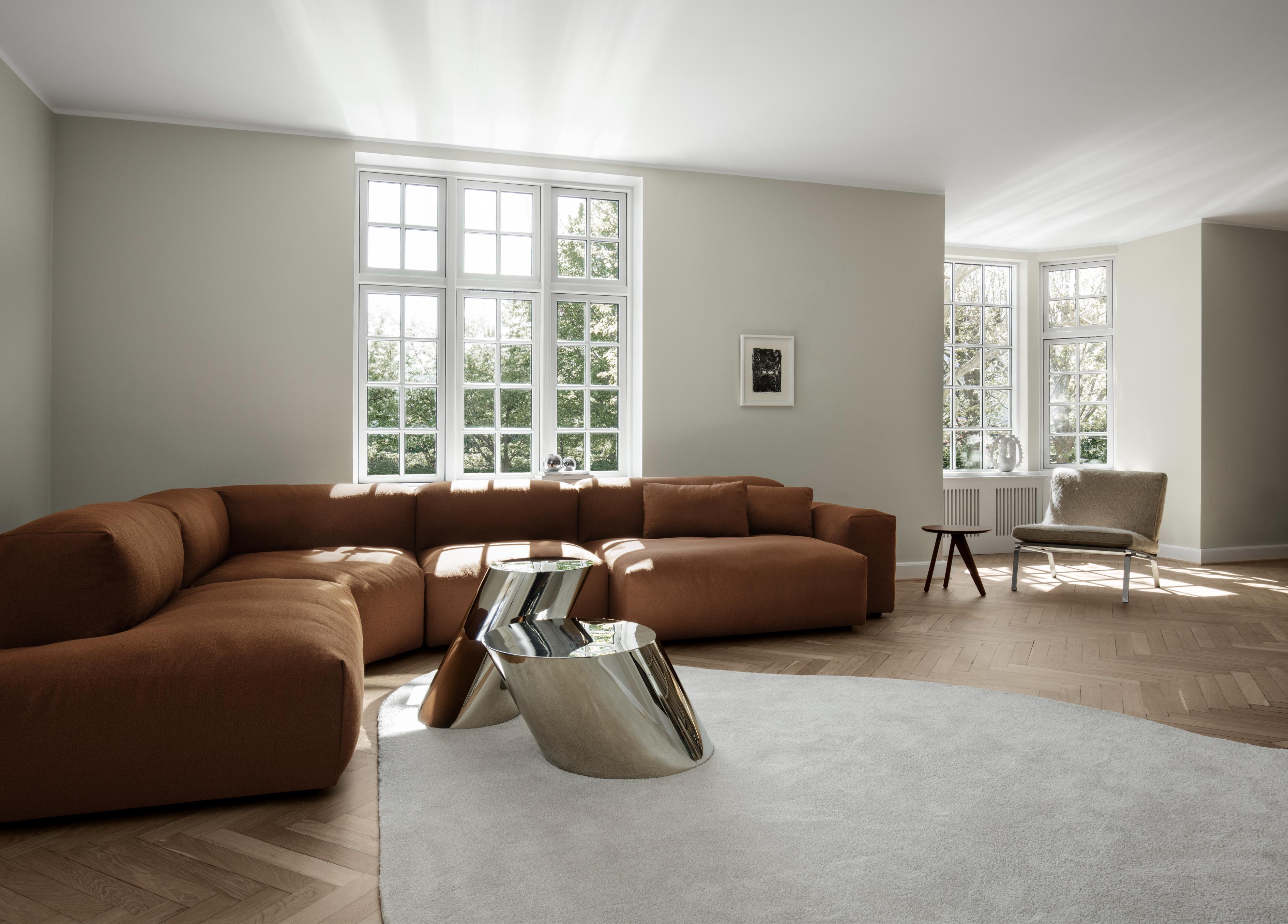 TILT Coffee Table in Polished Stainless Steel
