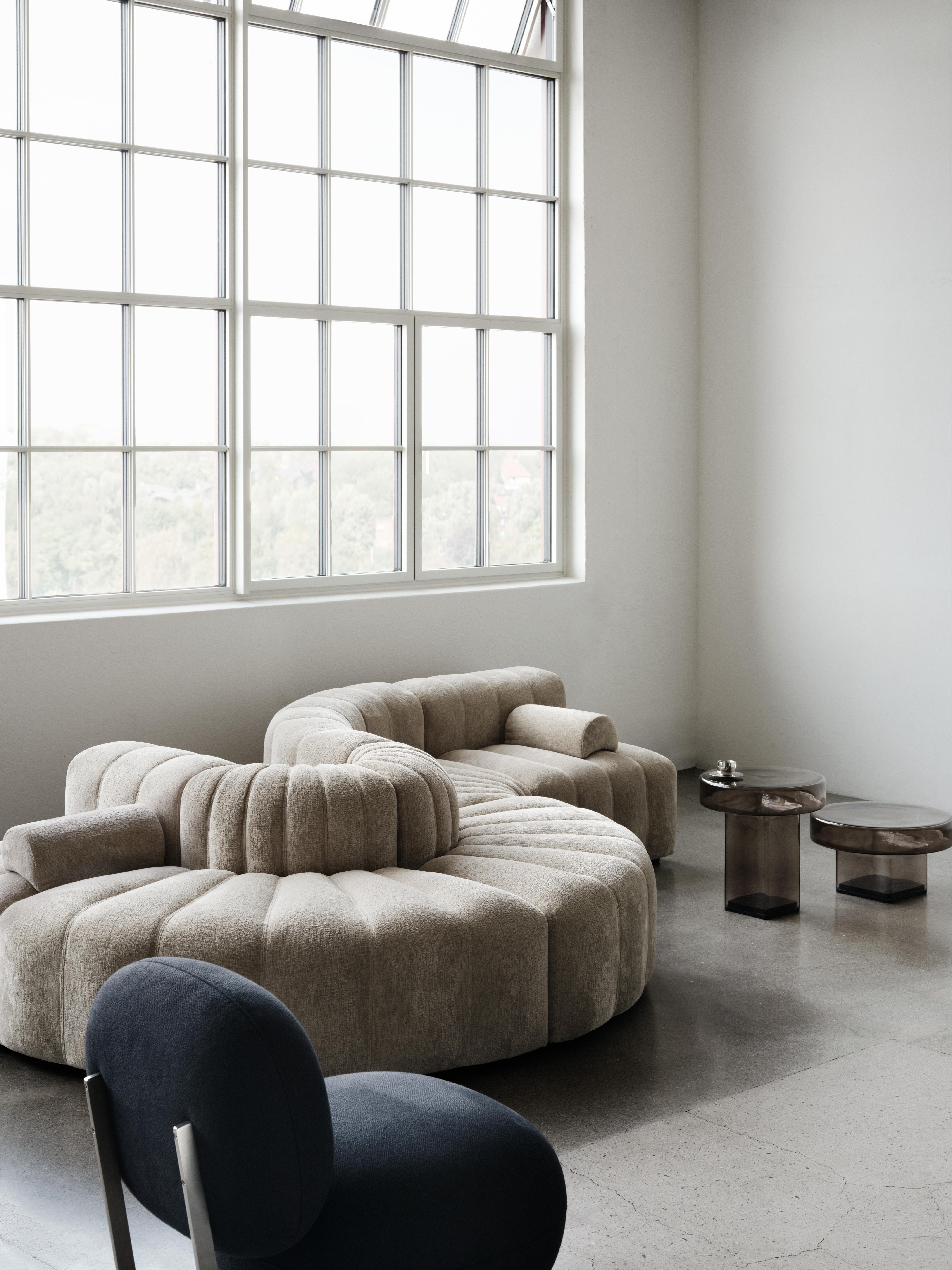 Kaffeetisch NAKED rauchiges Glas