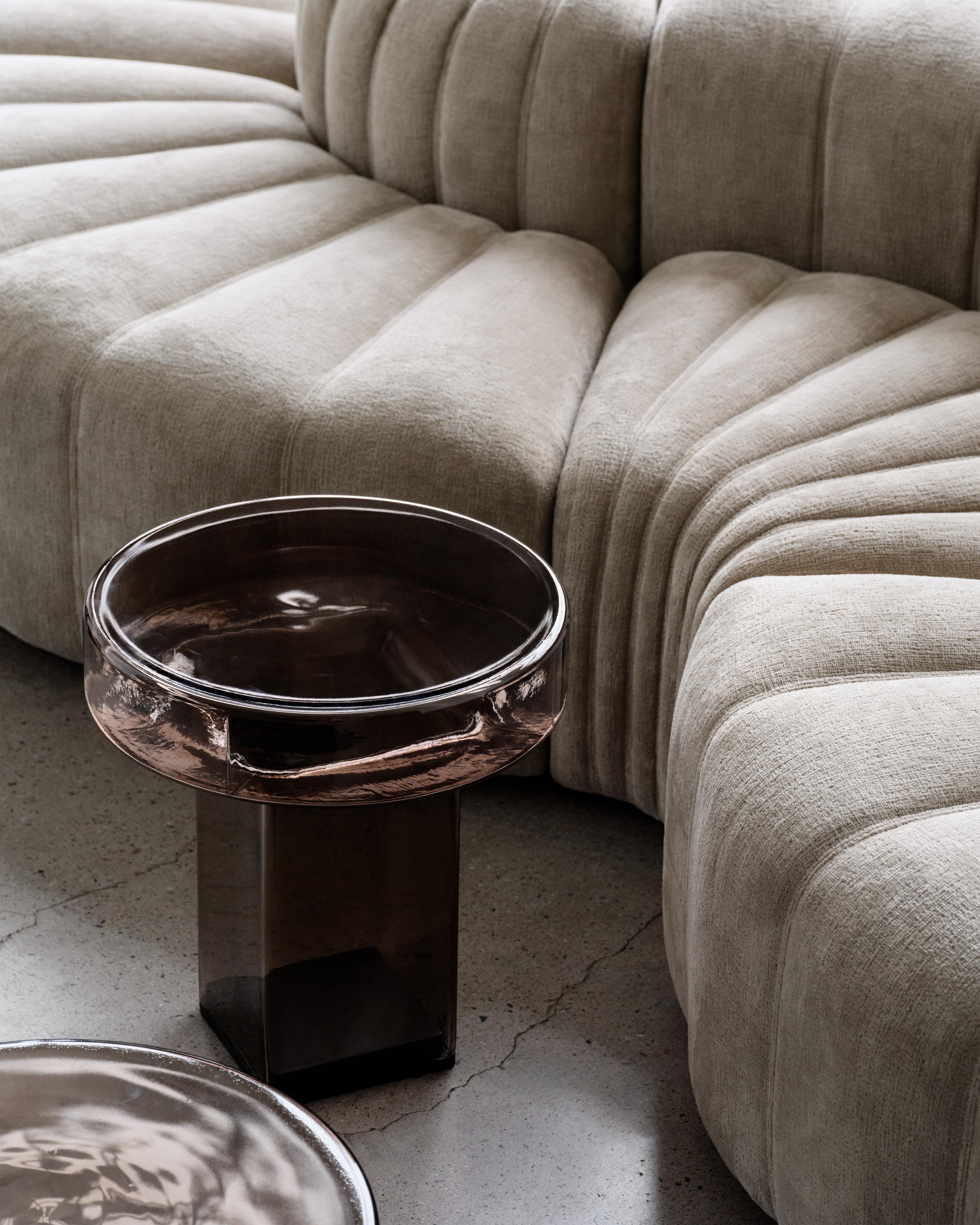 Beistelltisch NAKED grünes Glas