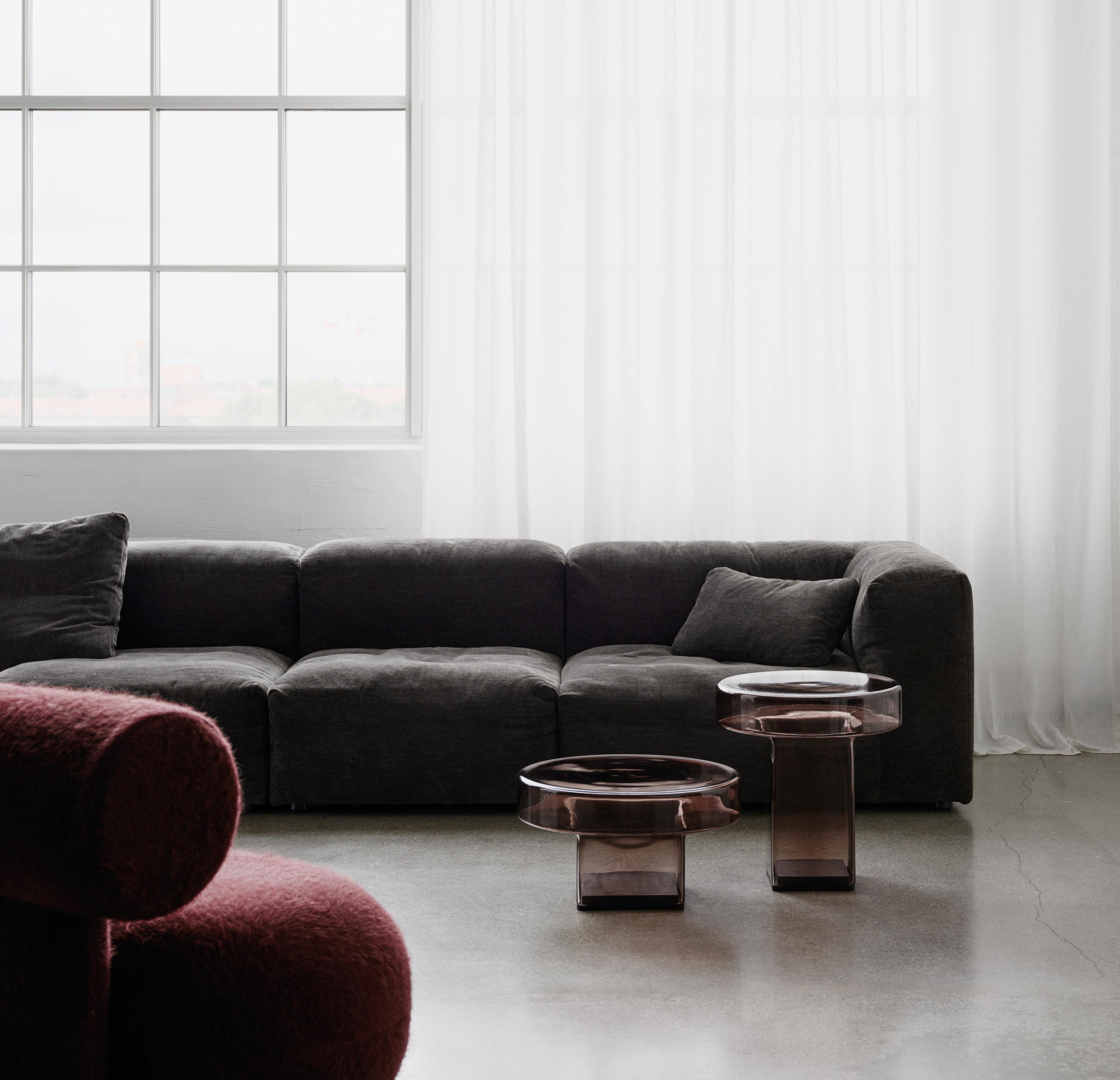 Kaffeetisch NAKED grünes Glas