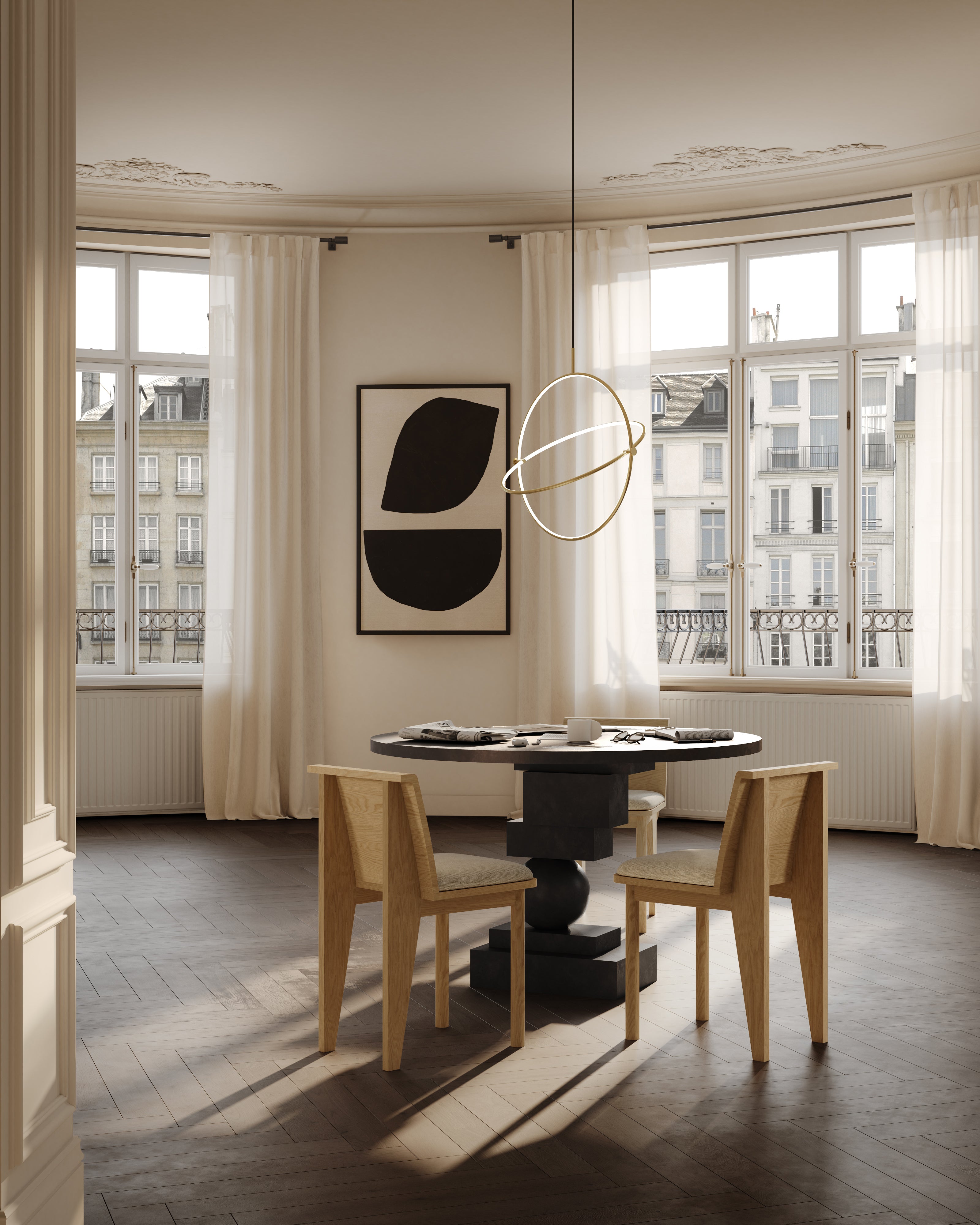 Pendelleuchte MARU aus Messing