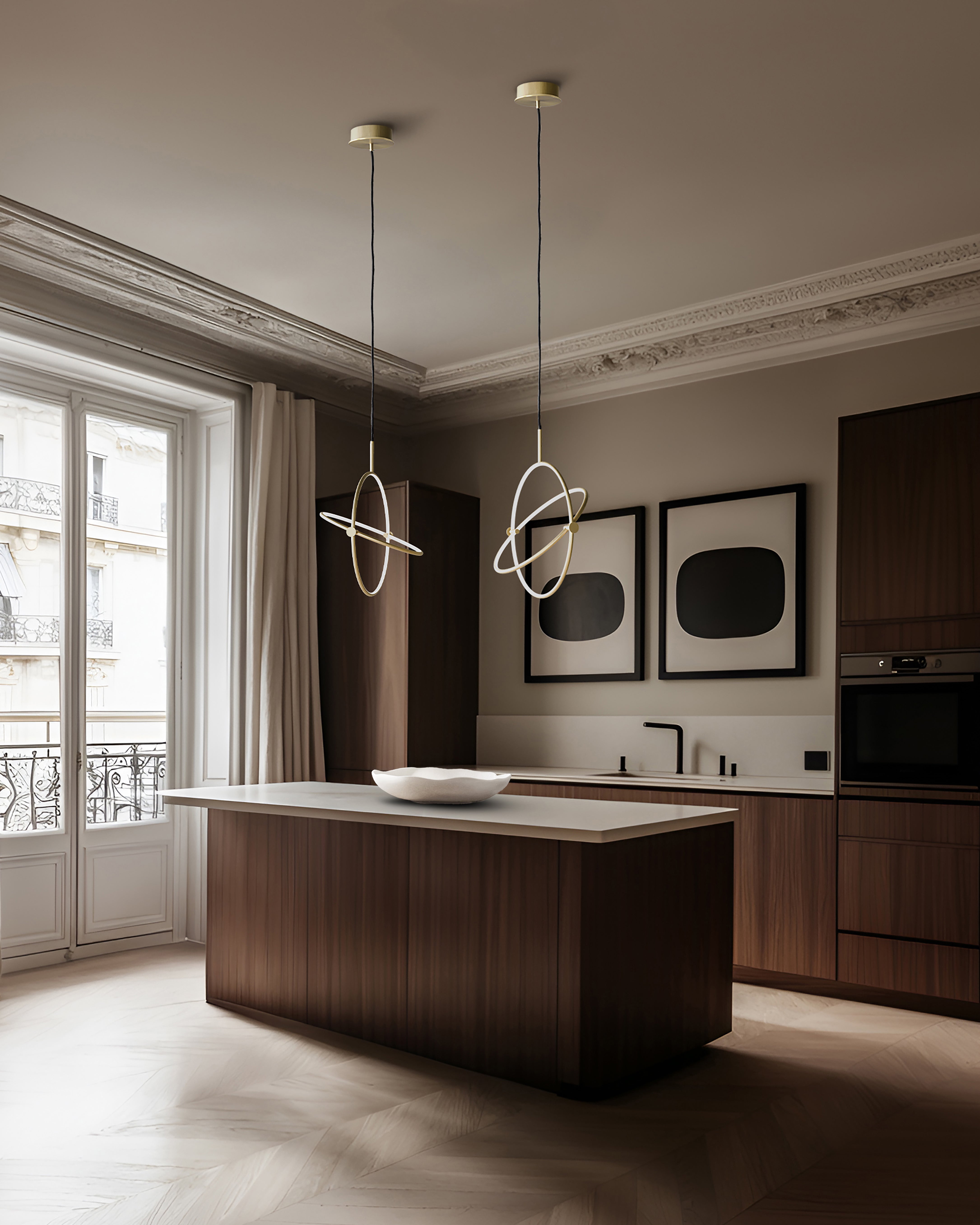 Pendelleuchte MARU aus Messing