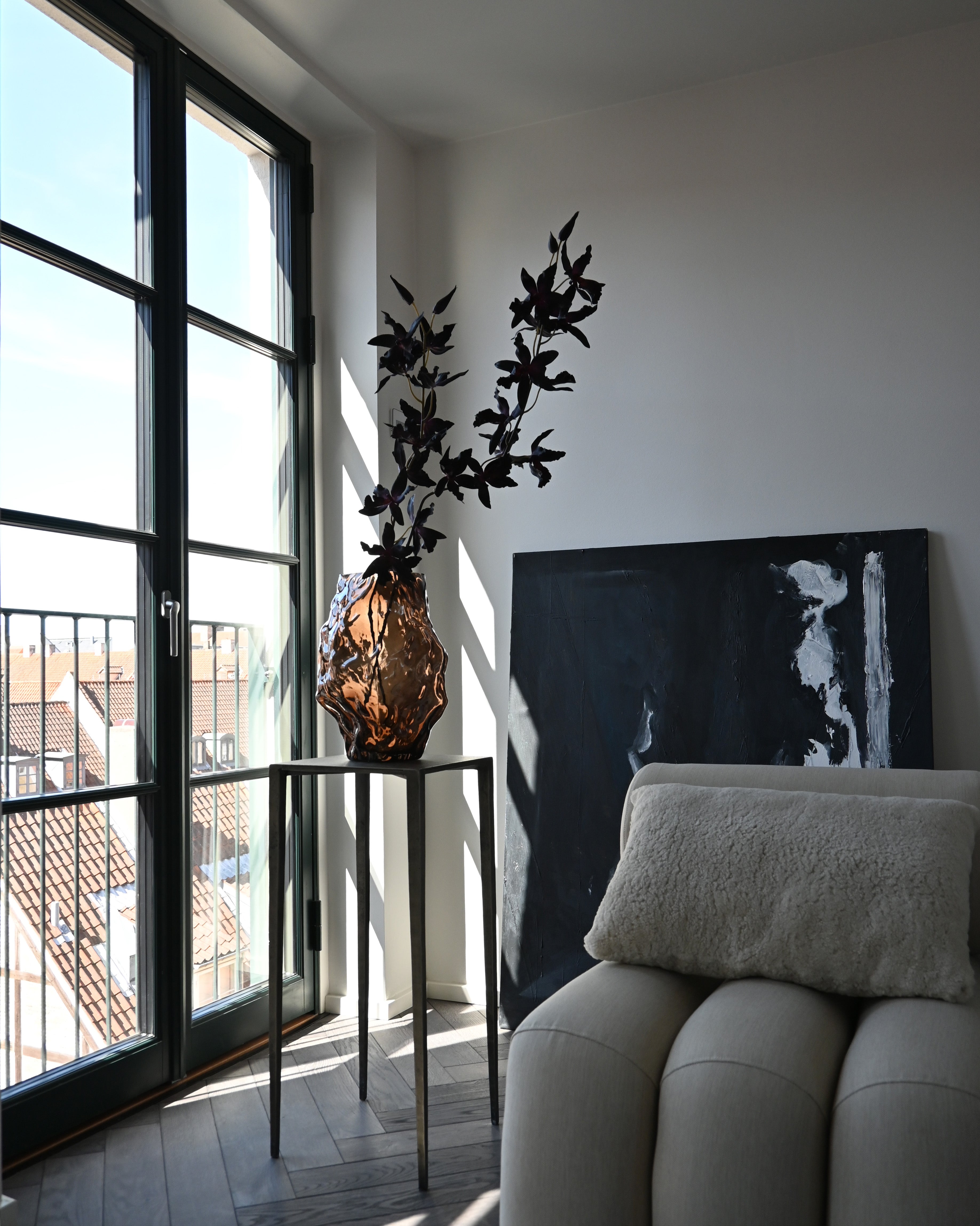 Vase KATACHI braunes Glas