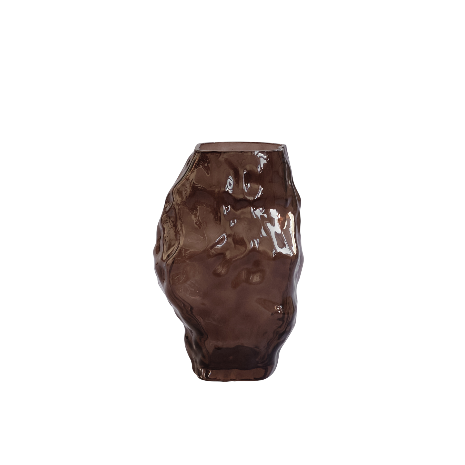 Vase KATACHI braunes Glas