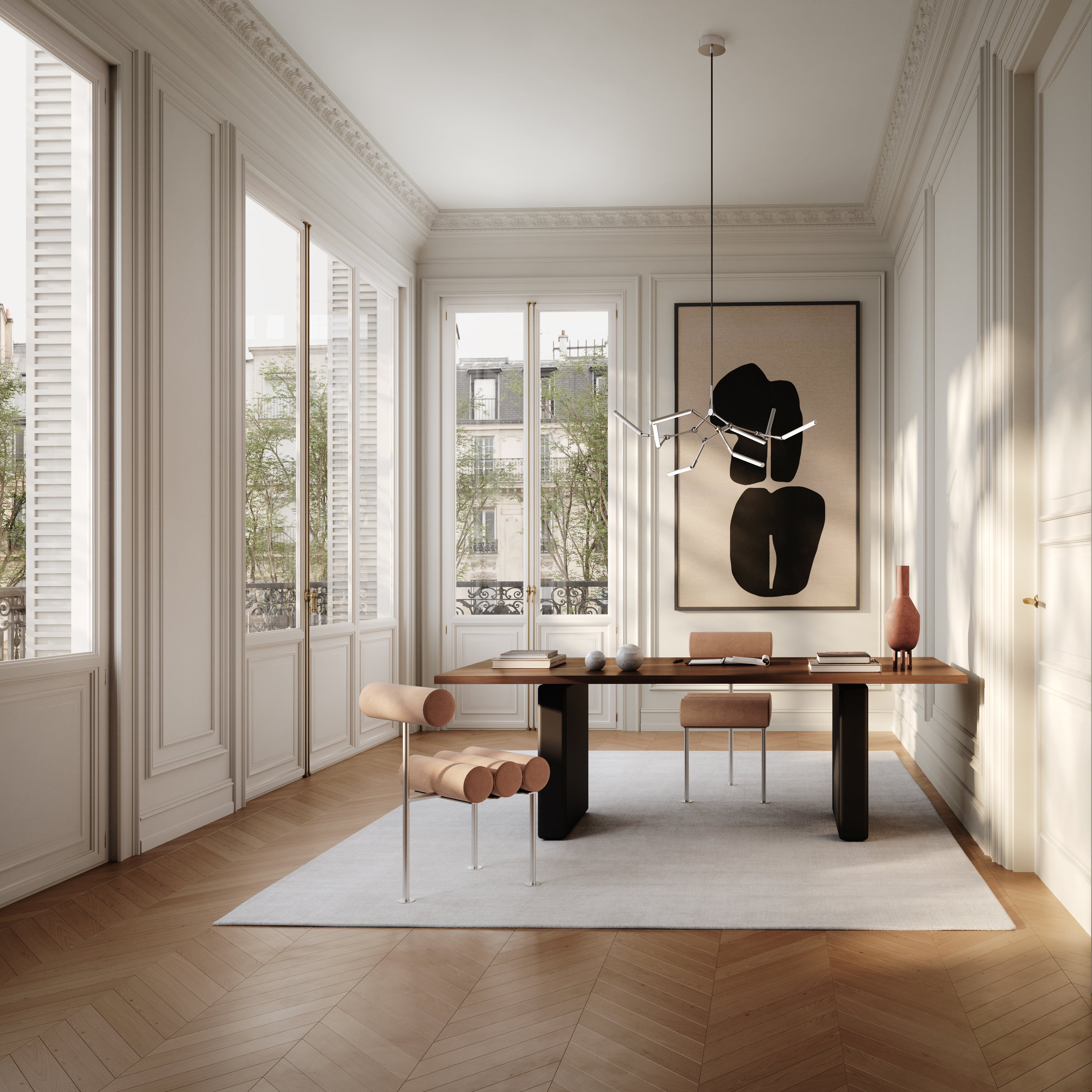 Chrom-Żyrandol STICK