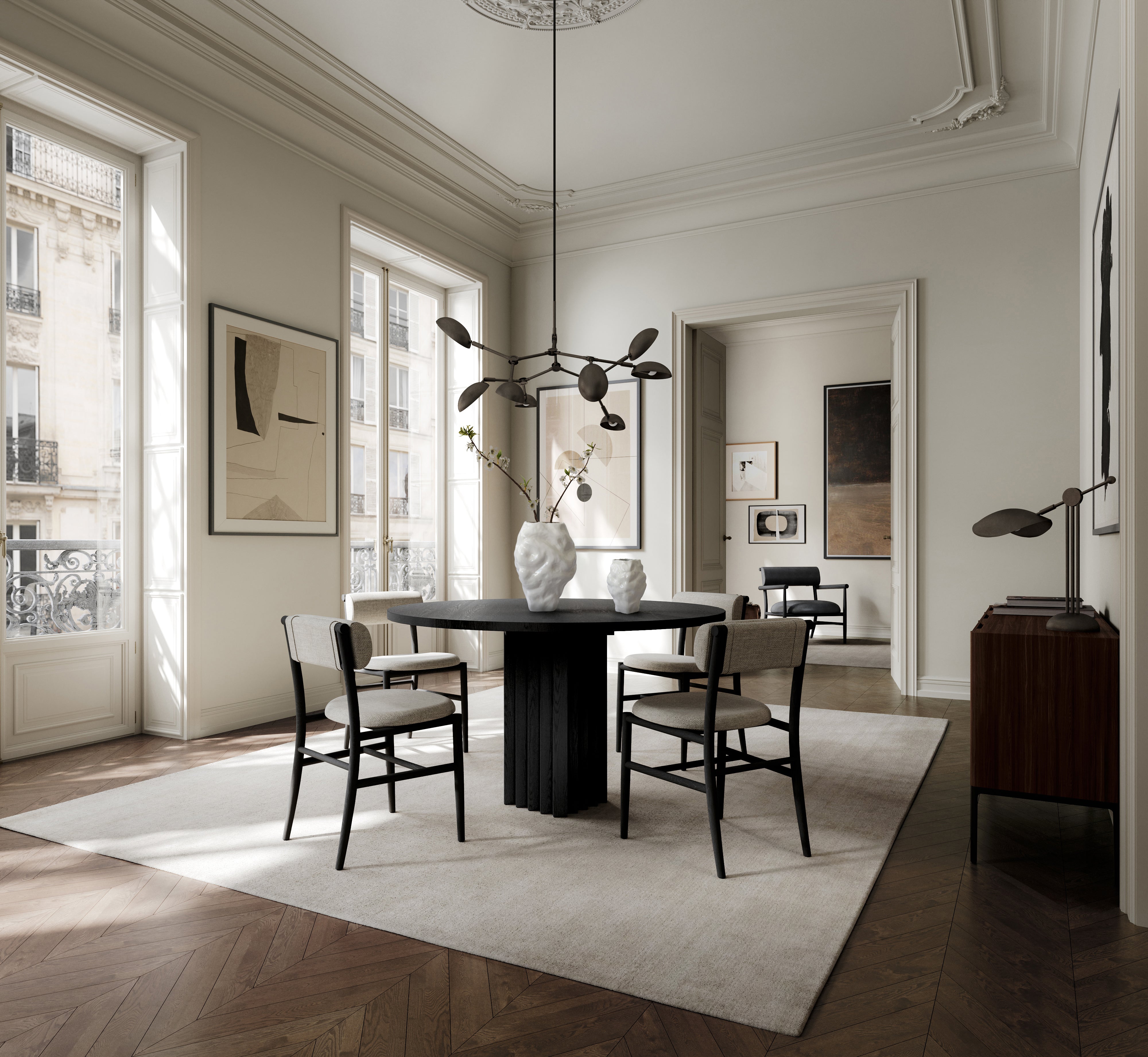 Vase KATACHI weiße Keramik