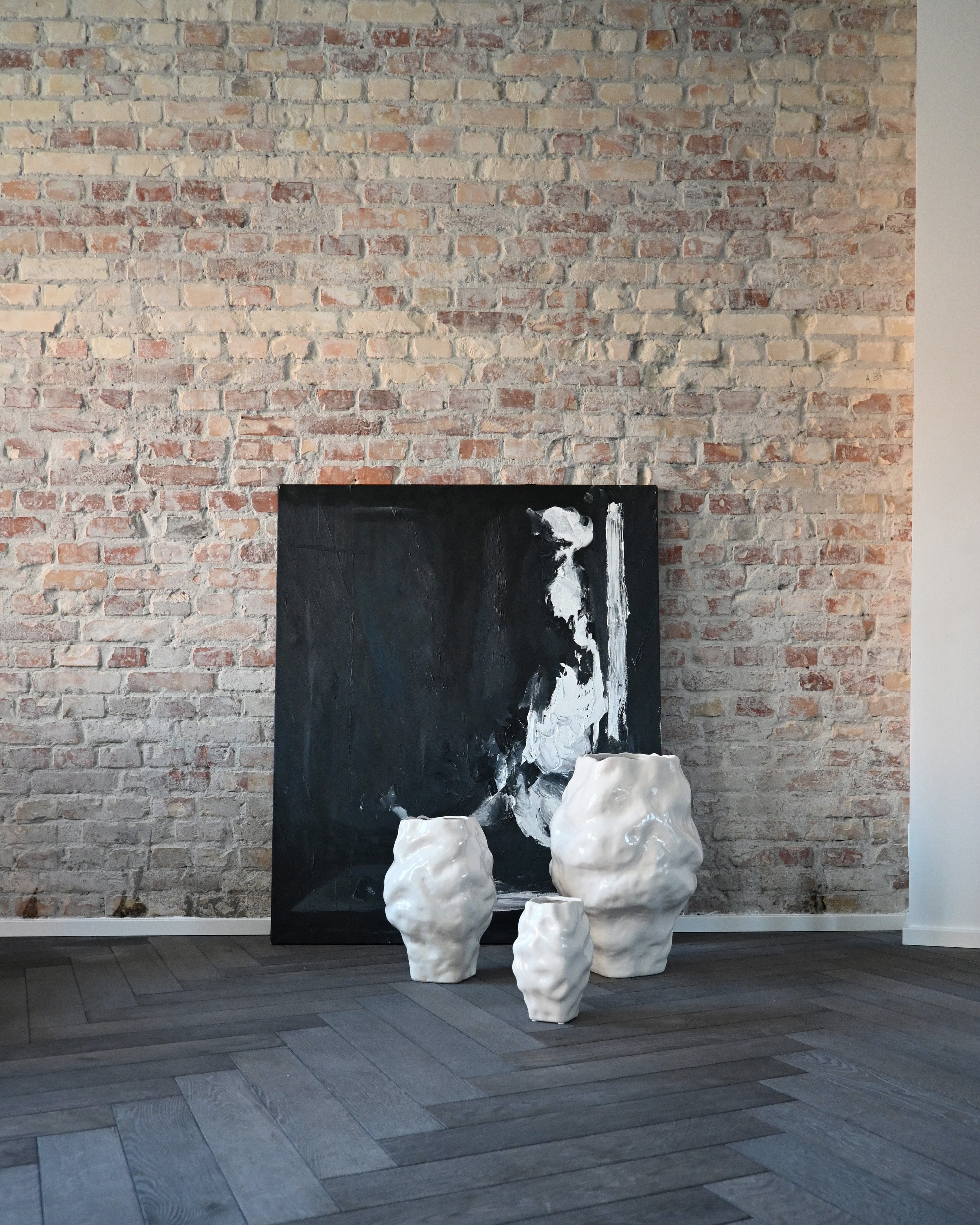 Vase KATACHI weiße Keramik