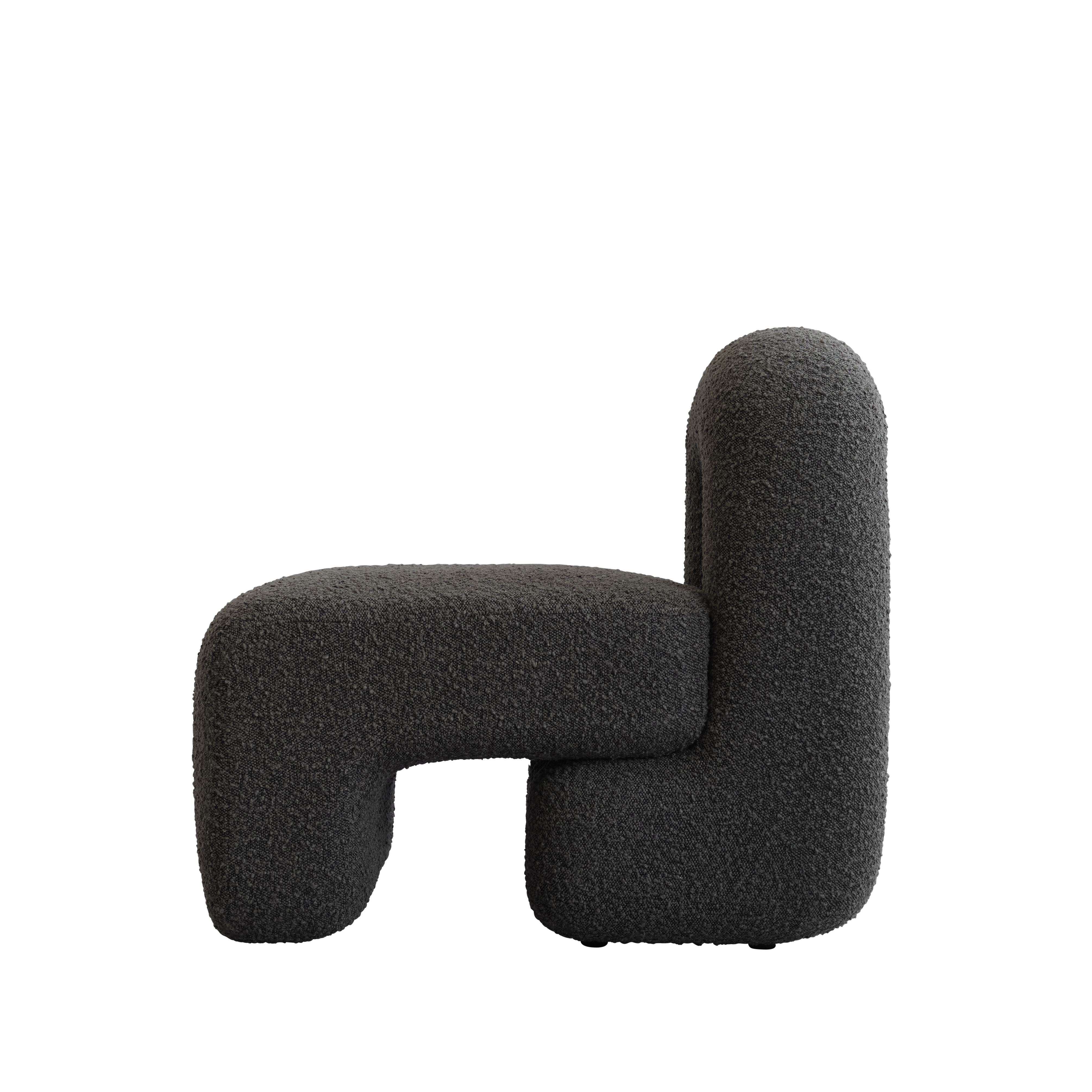 Sessel DAIKU grau-braun Bouclé