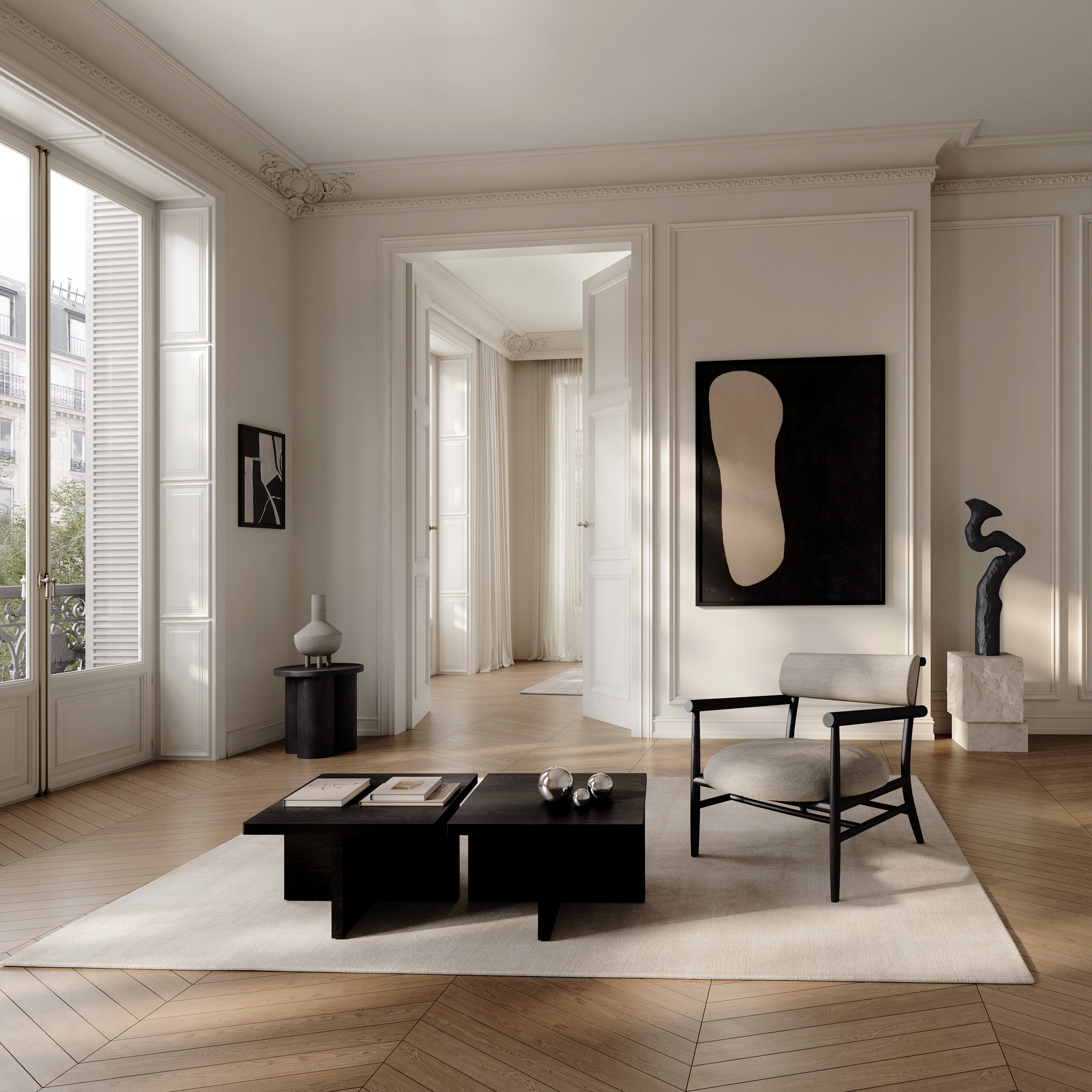 Couchtisch BRUTUS schwarz Eiche