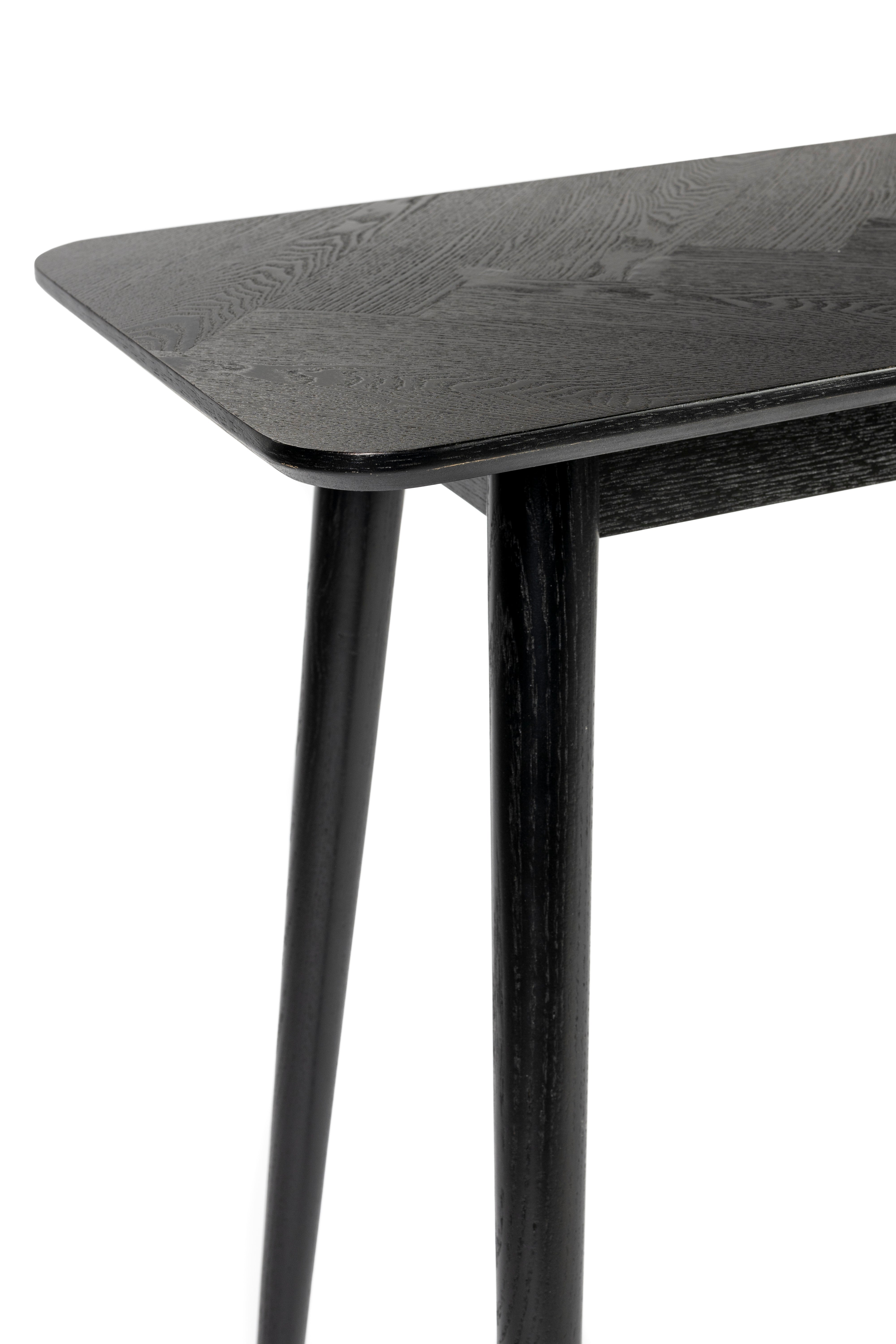 Fabio console black oak veneer