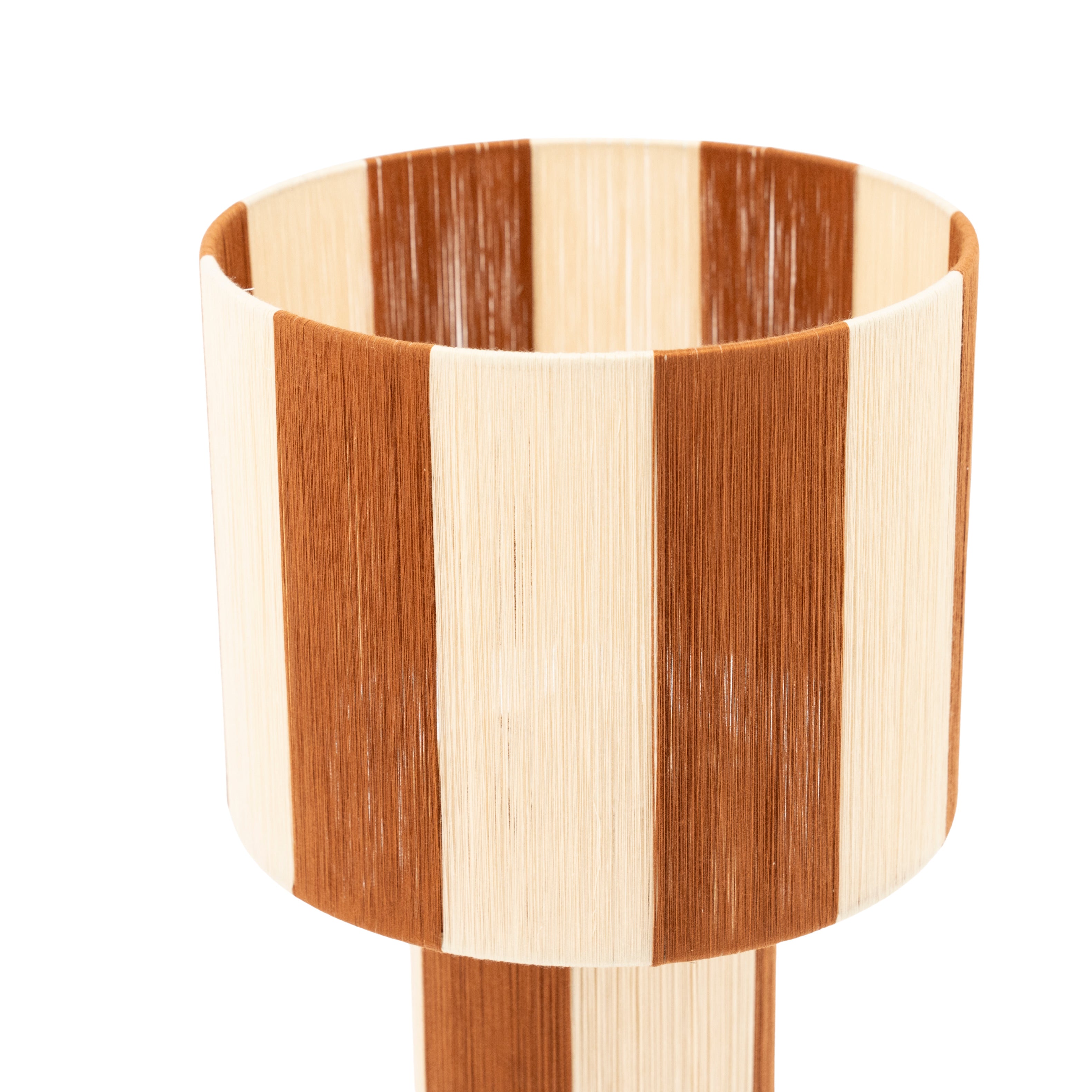 Lampa stołowa ROPI karmelowy z beżowym