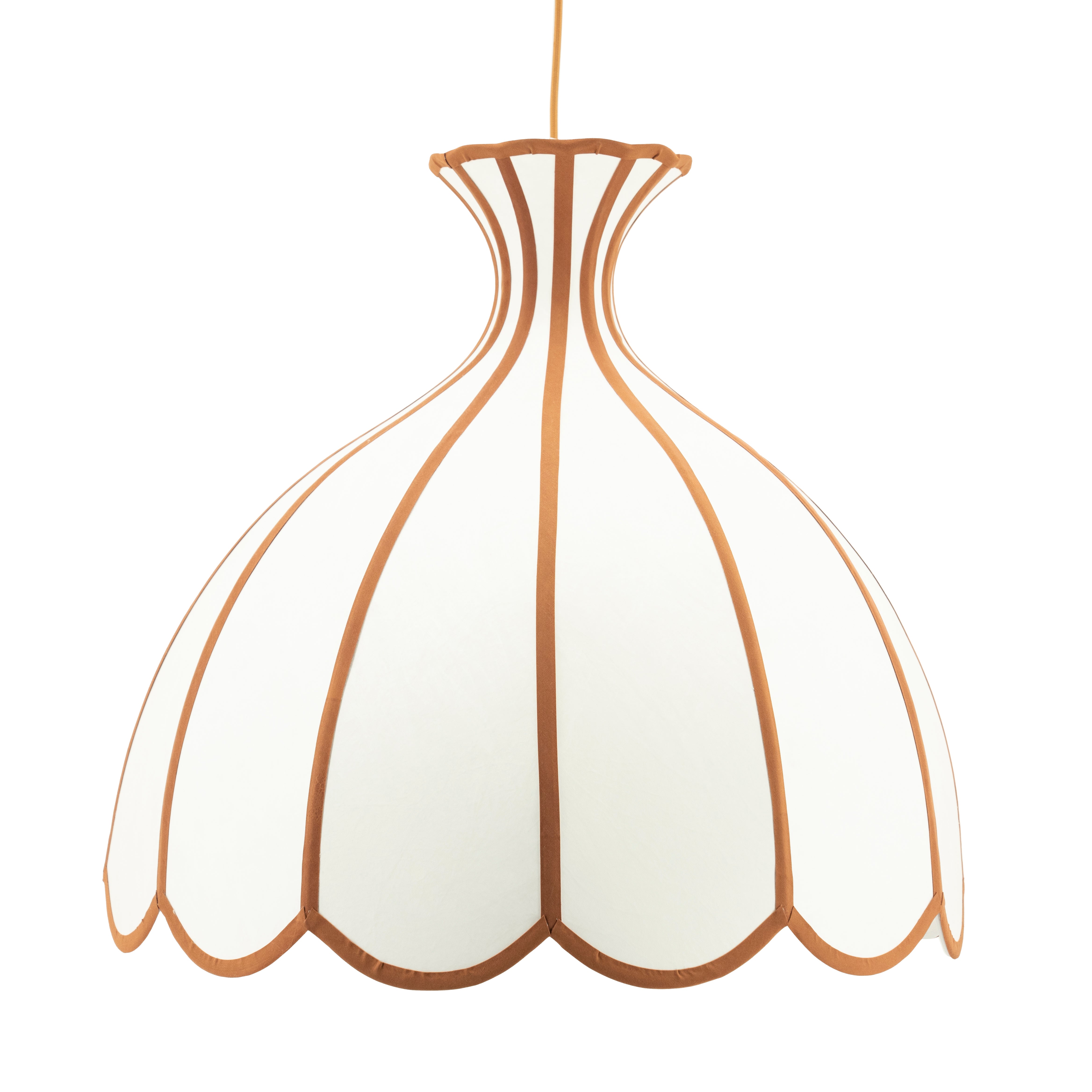 Lampa wisząca RETTA beżowy z karmelowym wykończeniem