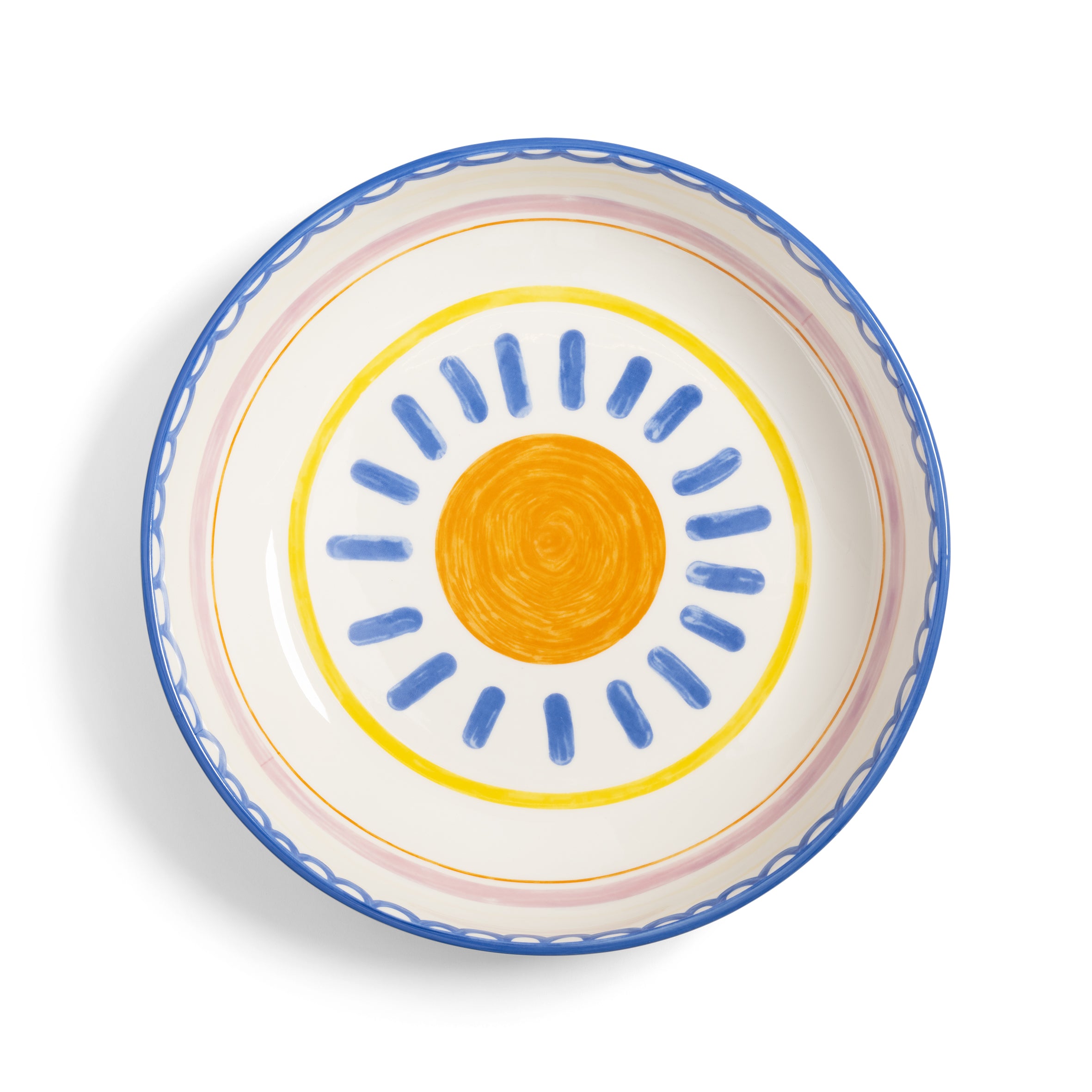 Salatschüssel BOAVISTA blau mit rosa und orange