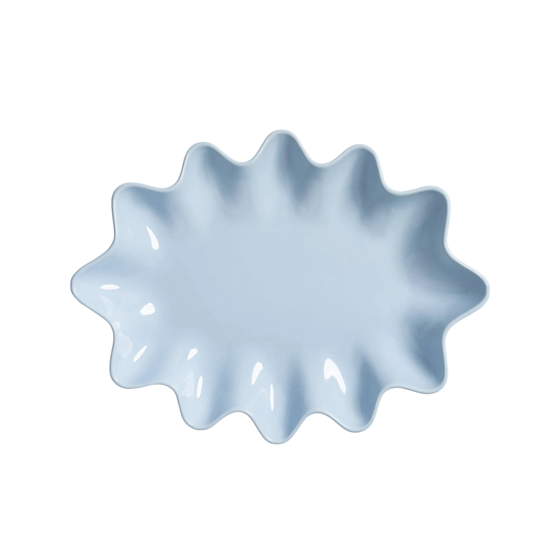 Ovaler SUN Teller blau