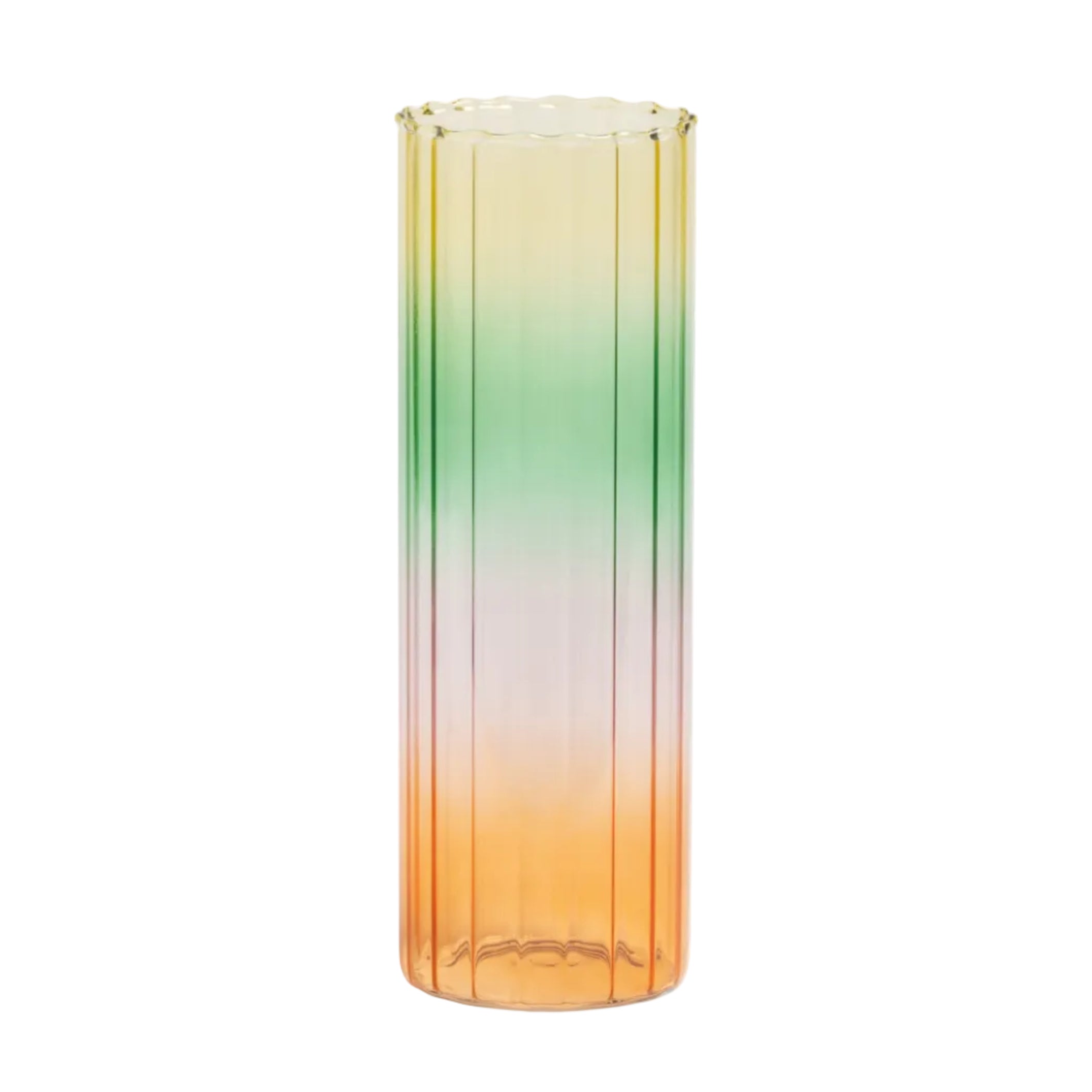 GRADIENT vase green with orange