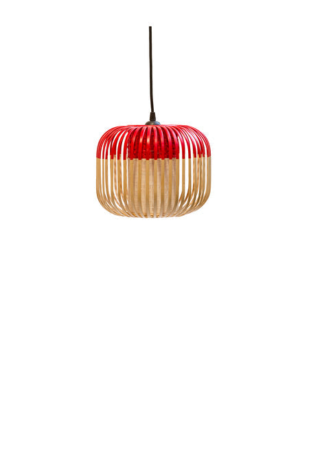 Bamboo hanging lamp red