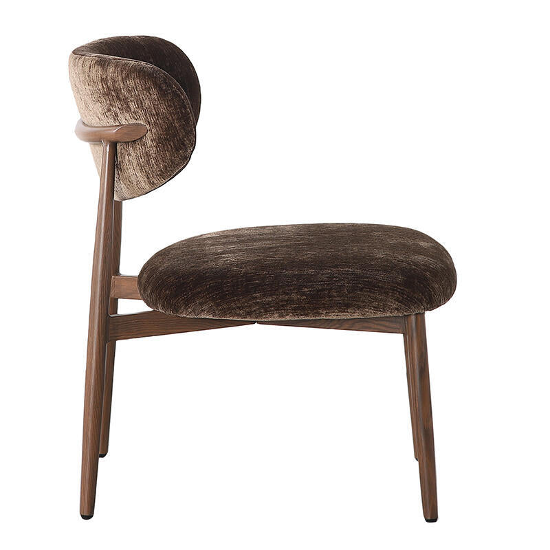 Sessel JAPANDI braun mit dunklem Holzgestell