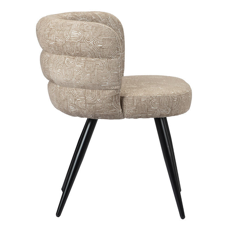 CLOUD Chair in Taupe with Black Base