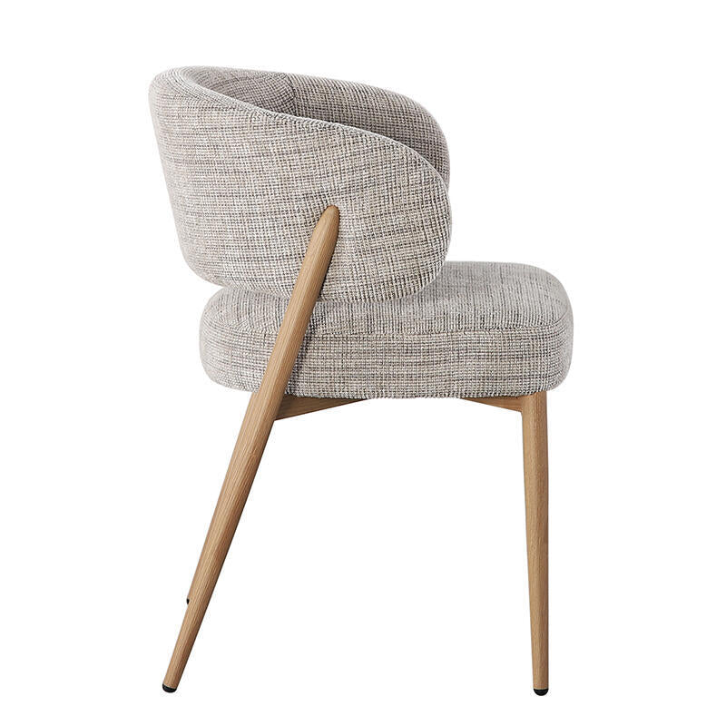 Stuhl FUJI grau-beige mit Holzgestell