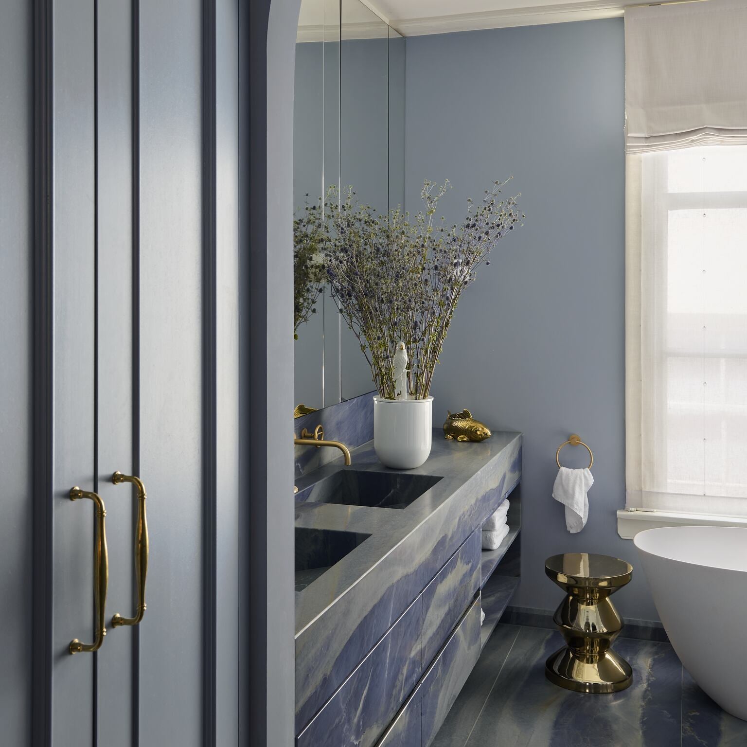 Hocker ZIG ZAG METALL gold