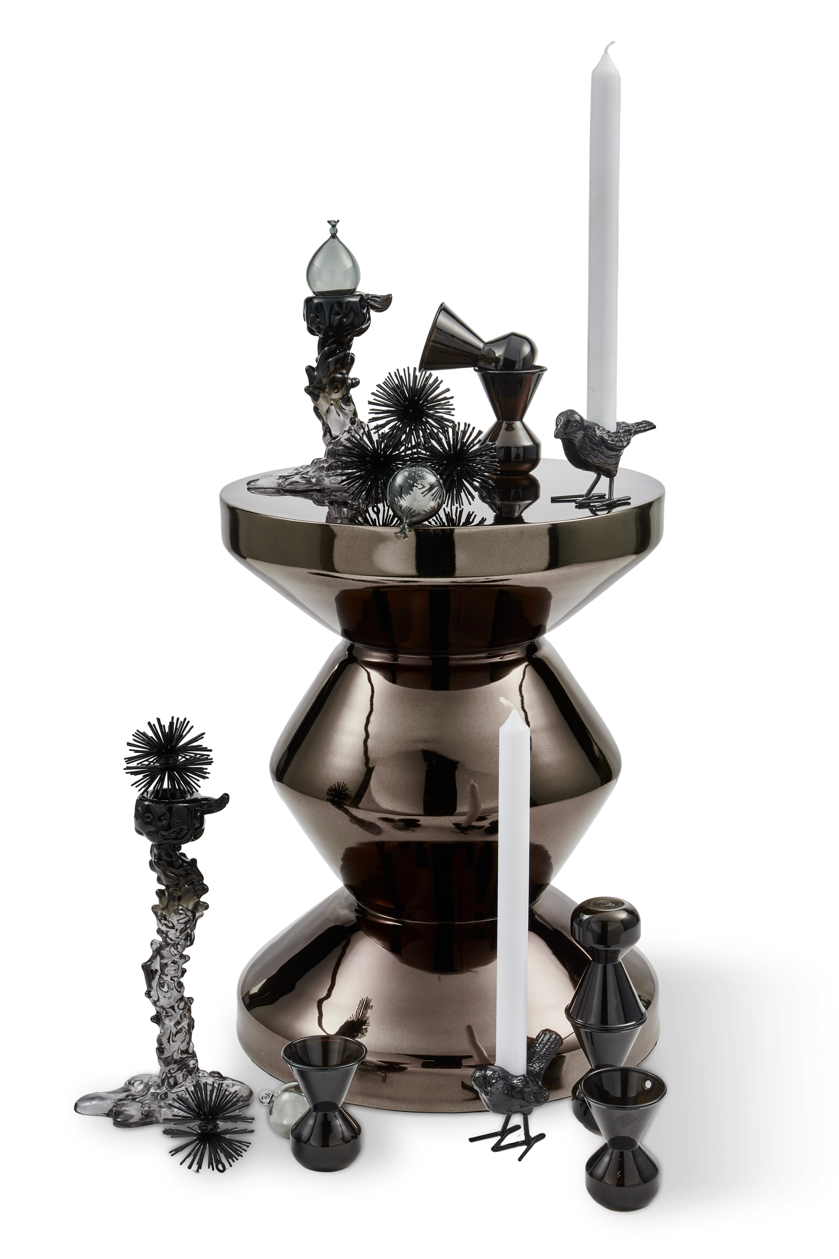 Hocker ZIG ZAG METALL schwarz