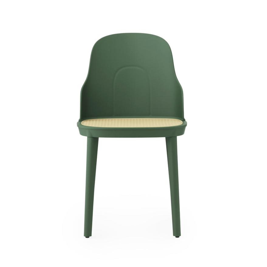 Allez PP Green chair with wicker