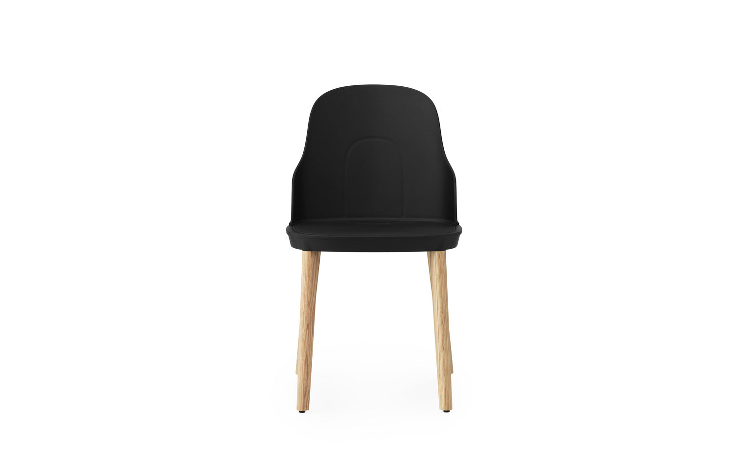 Black allez chair with an oak base