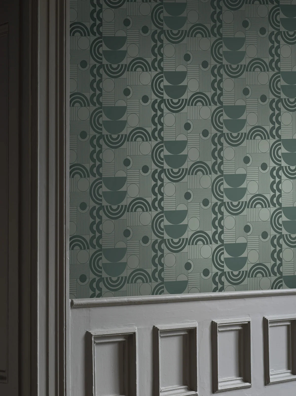 Vlies-Tapete mit geometrischem Muster COSMOPOLITAN grün