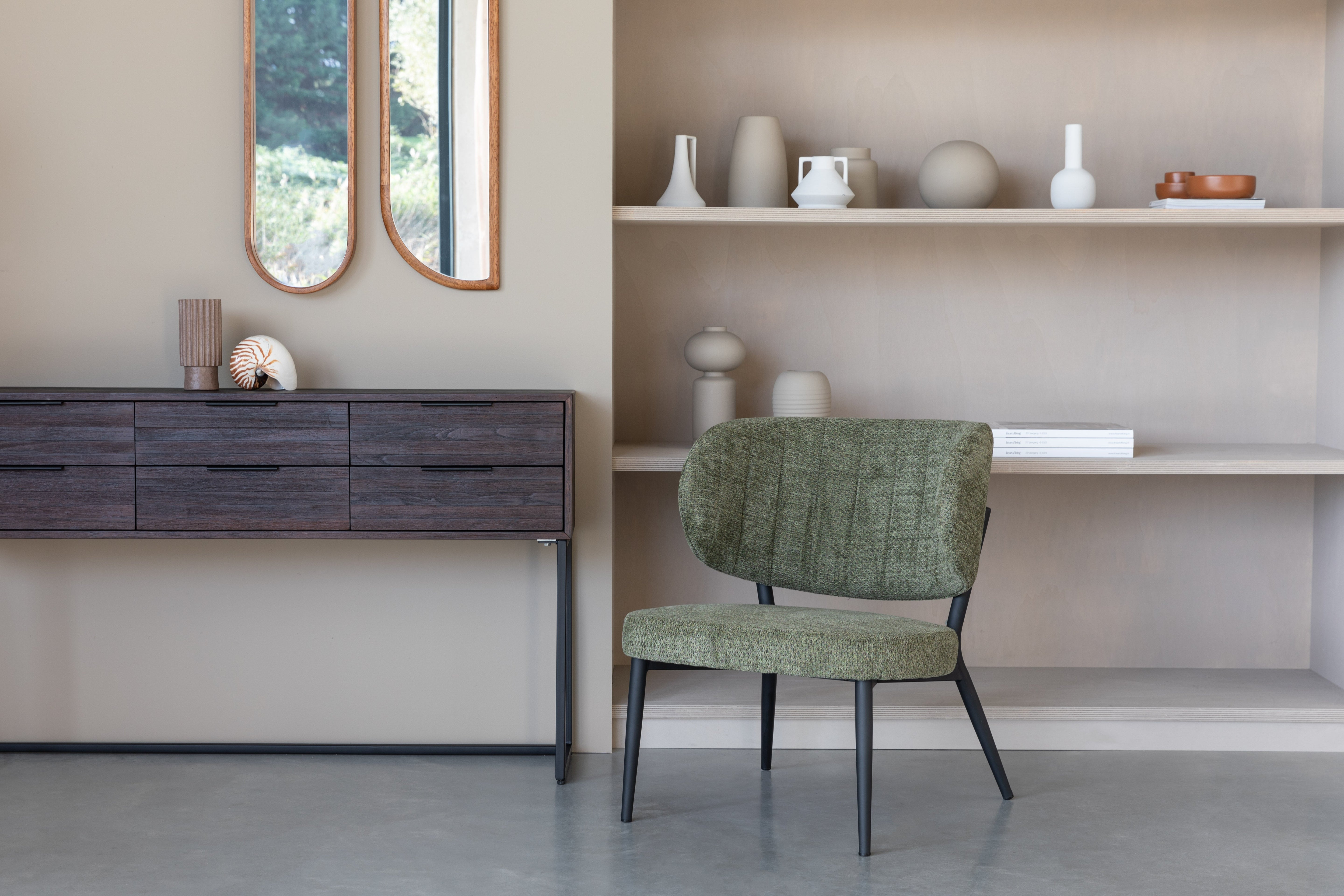 Sanne olive armchair